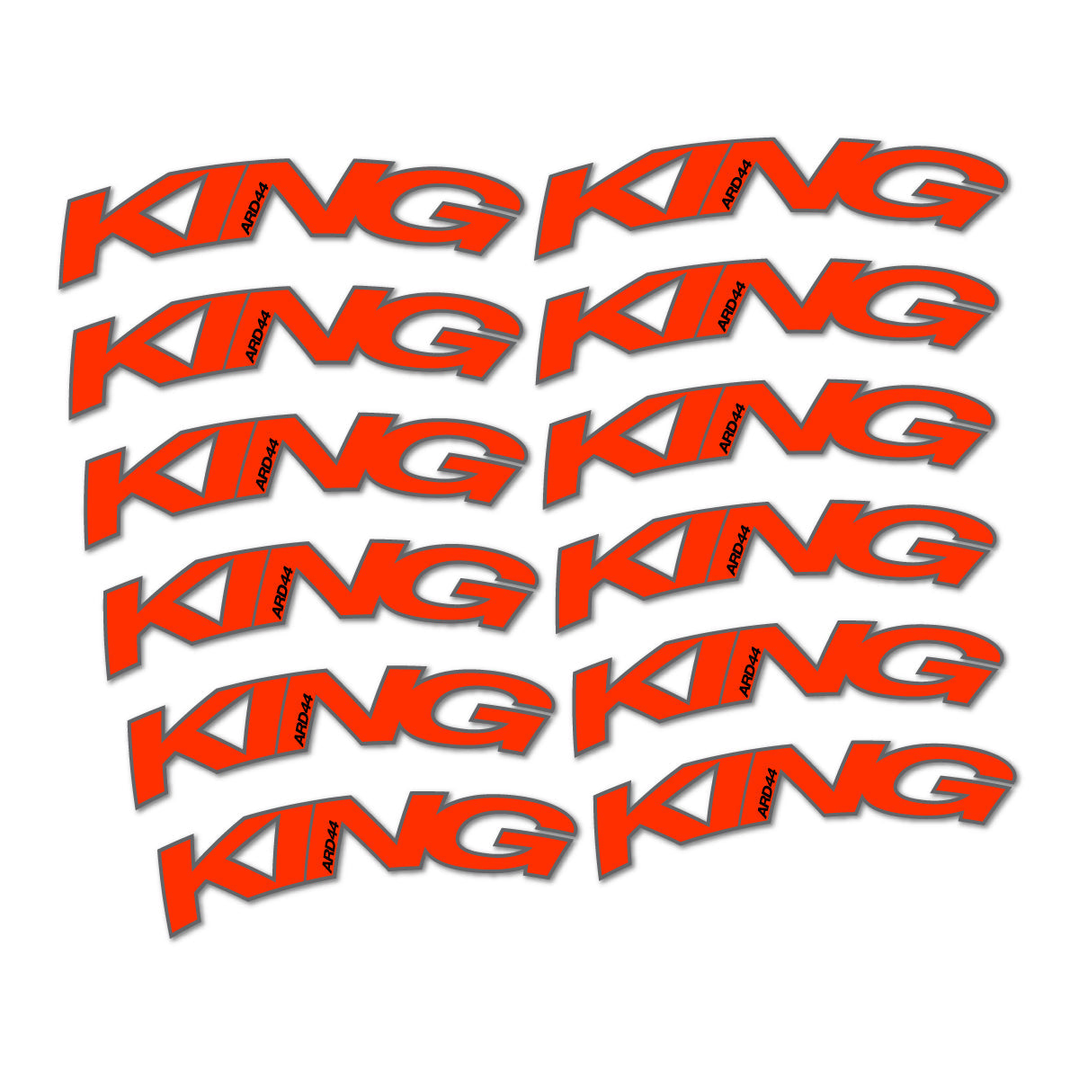 Luminous Orange decal for Chris King ARD44 2023-2026 road wheel – bike sticker vinyl