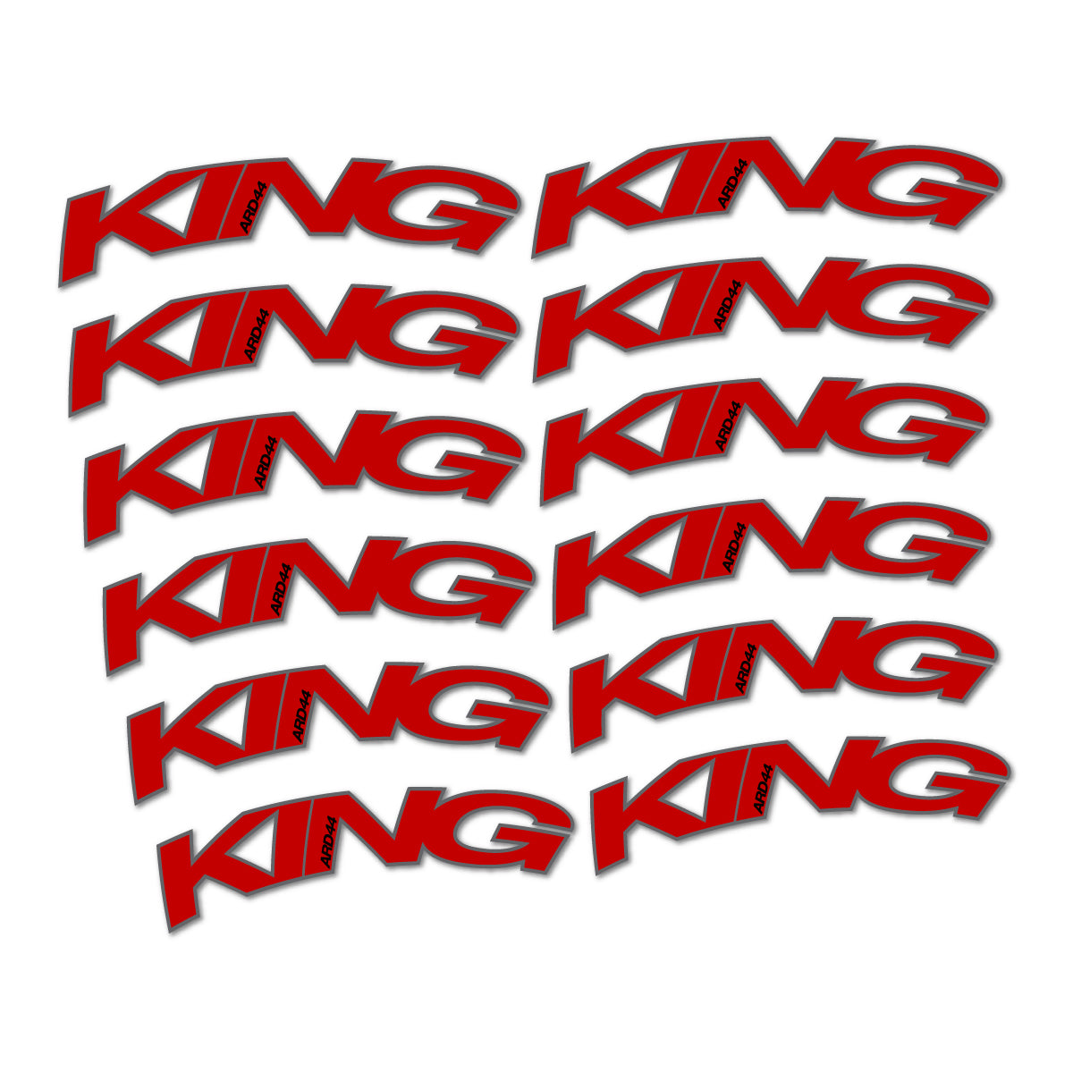 Medium Red decal for Chris King ARD44 2023-2026 road wheel – bike sticker vinyl