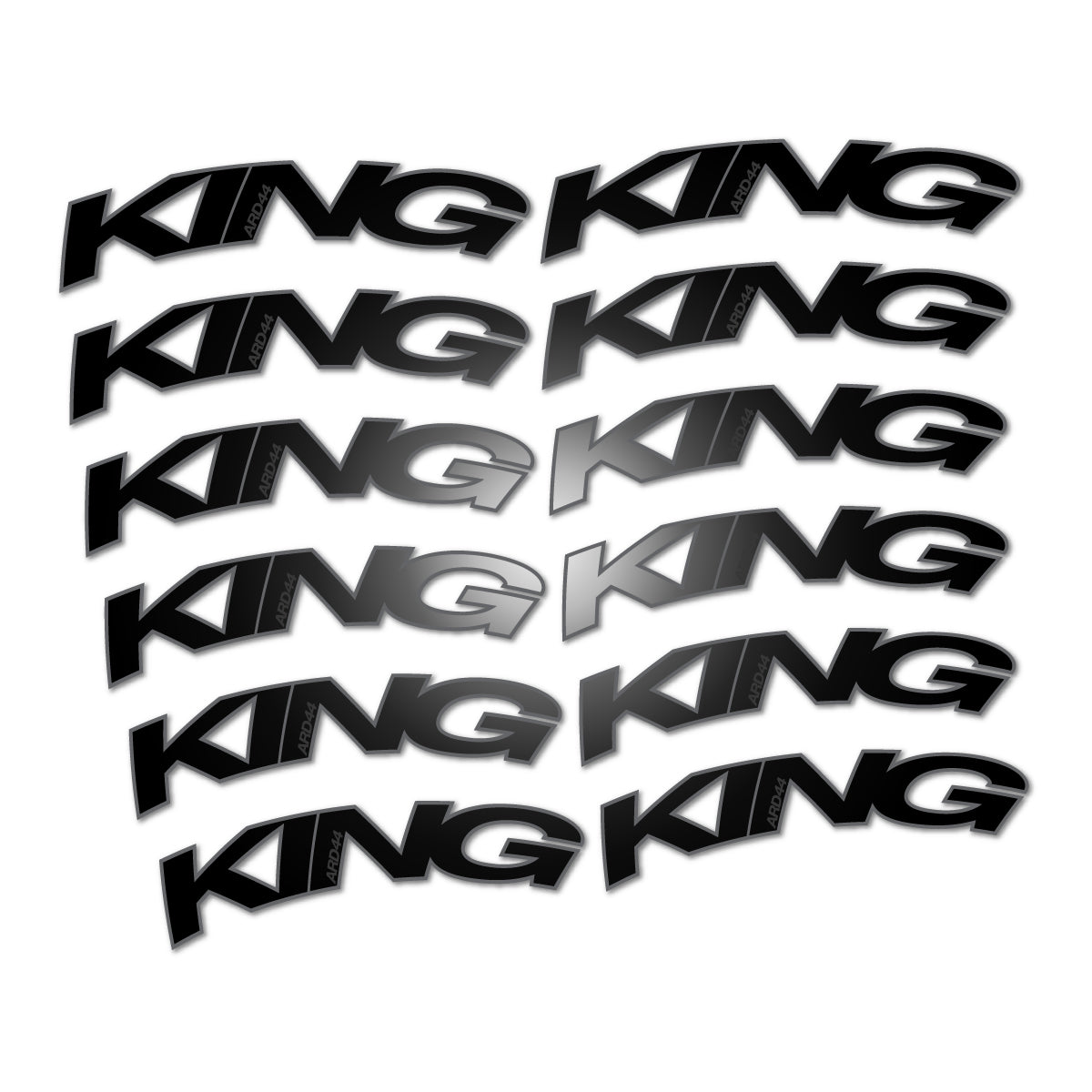 Stickers compatibles Chris King ARD44 2023-2026 pour jantes route – autocollants vinyle - Noir
