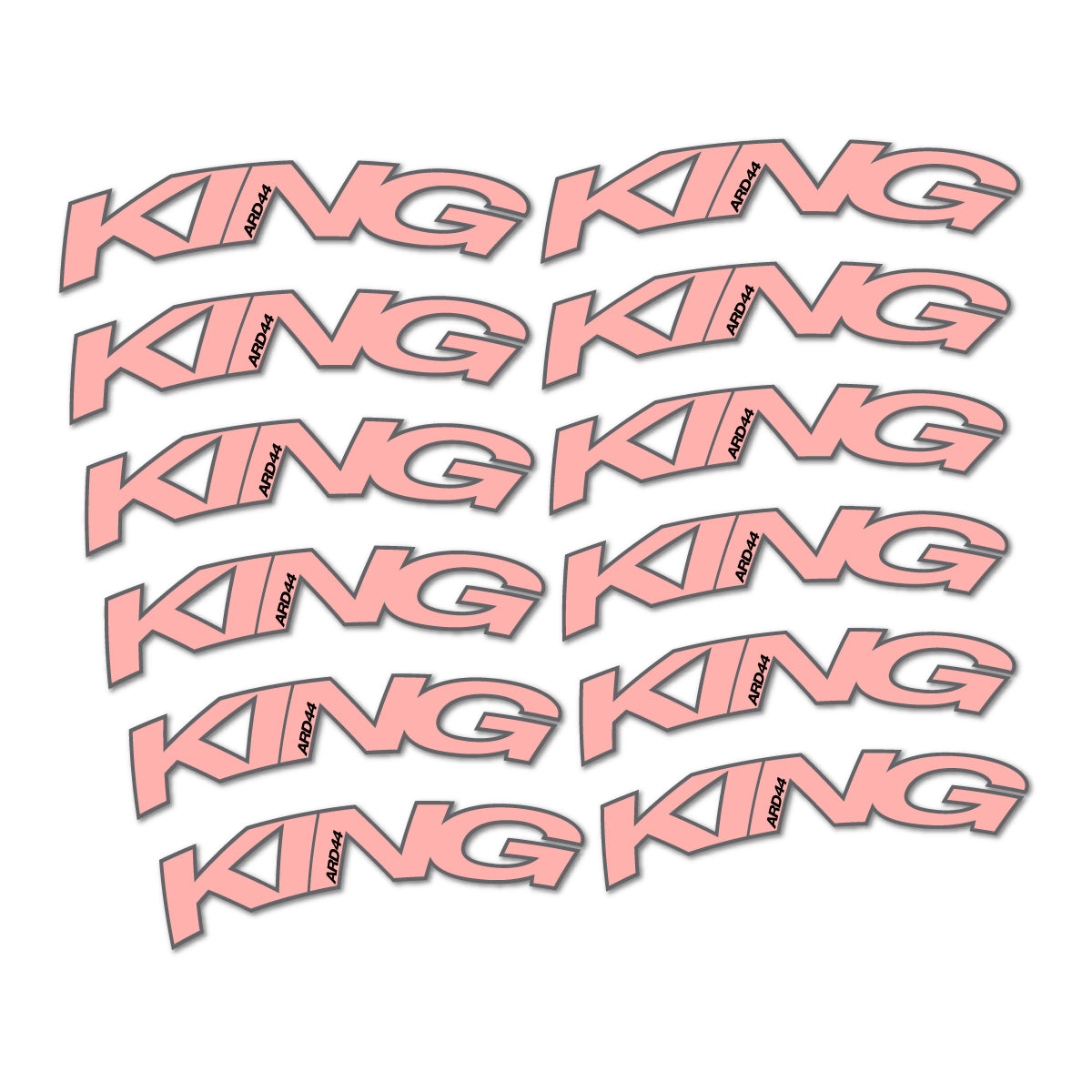 Salmon Pink decal for Chris King ARD44 2023-2026 road wheel – bike sticker vinyl