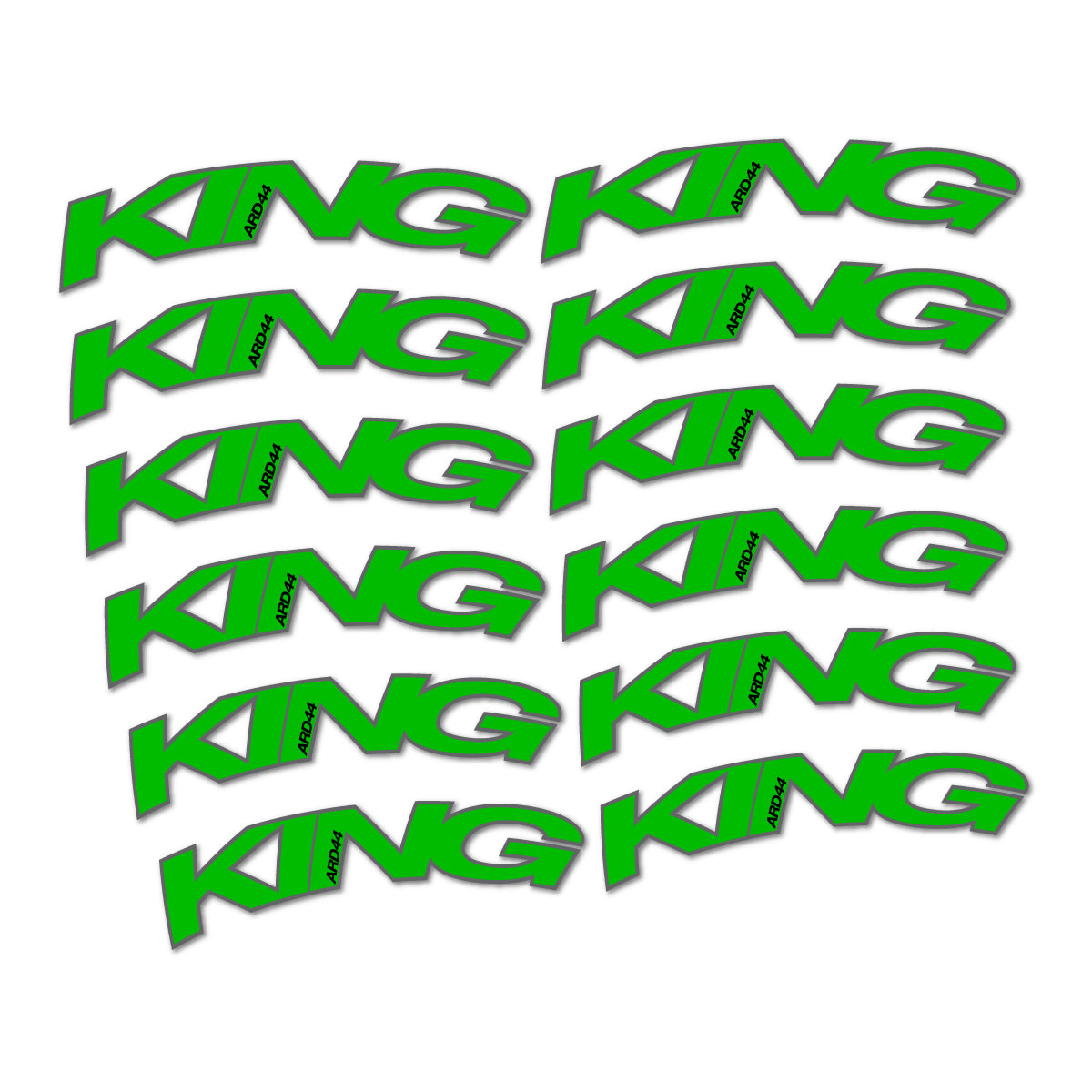 Stickers compatibles Chris King ARD44 2023-2026 pour jantes route – autocollants vinyle - Vert Herbe