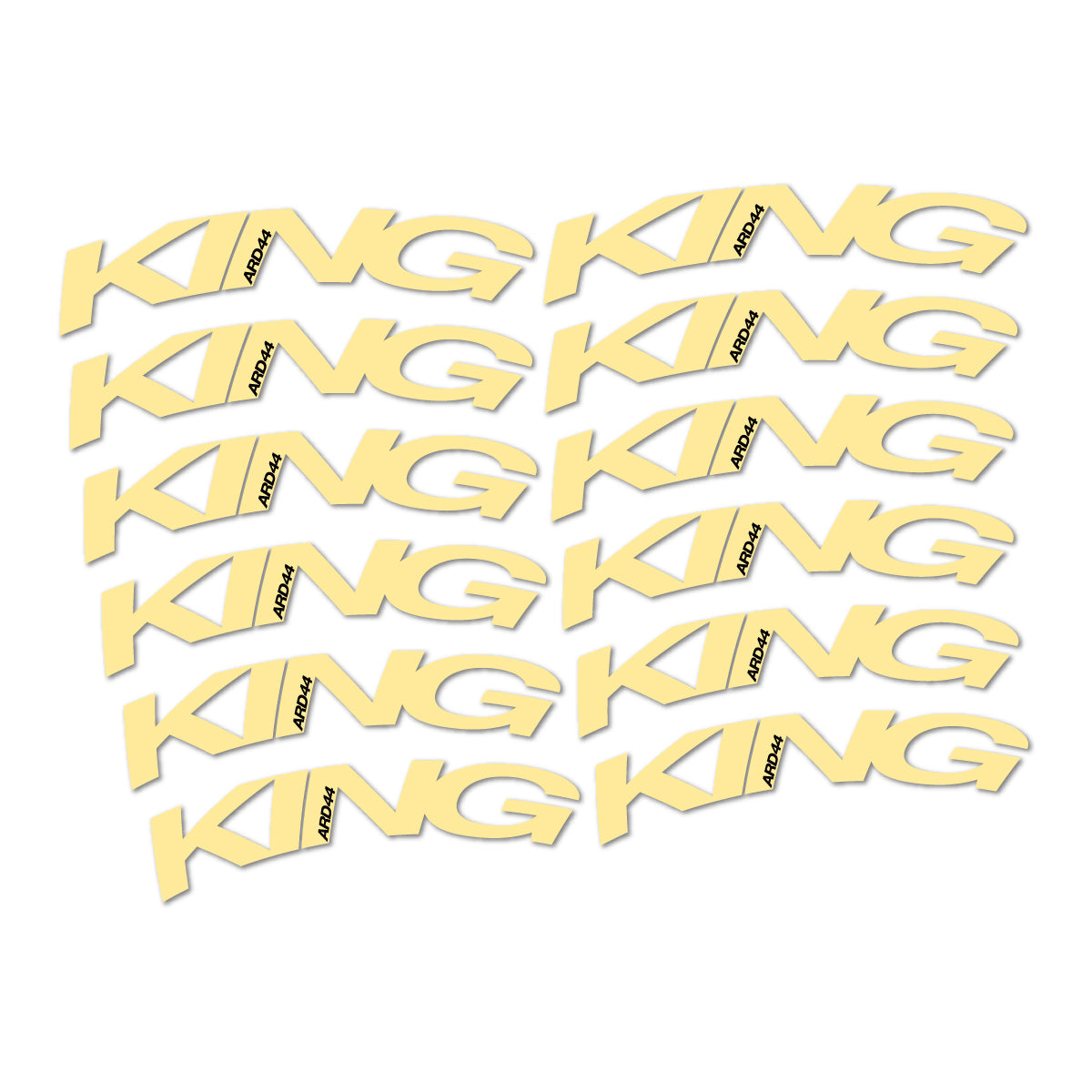 Stickers compatibles Chris King ARD44 2023-2026 pour jantes route – autocollants vinyle - Crème