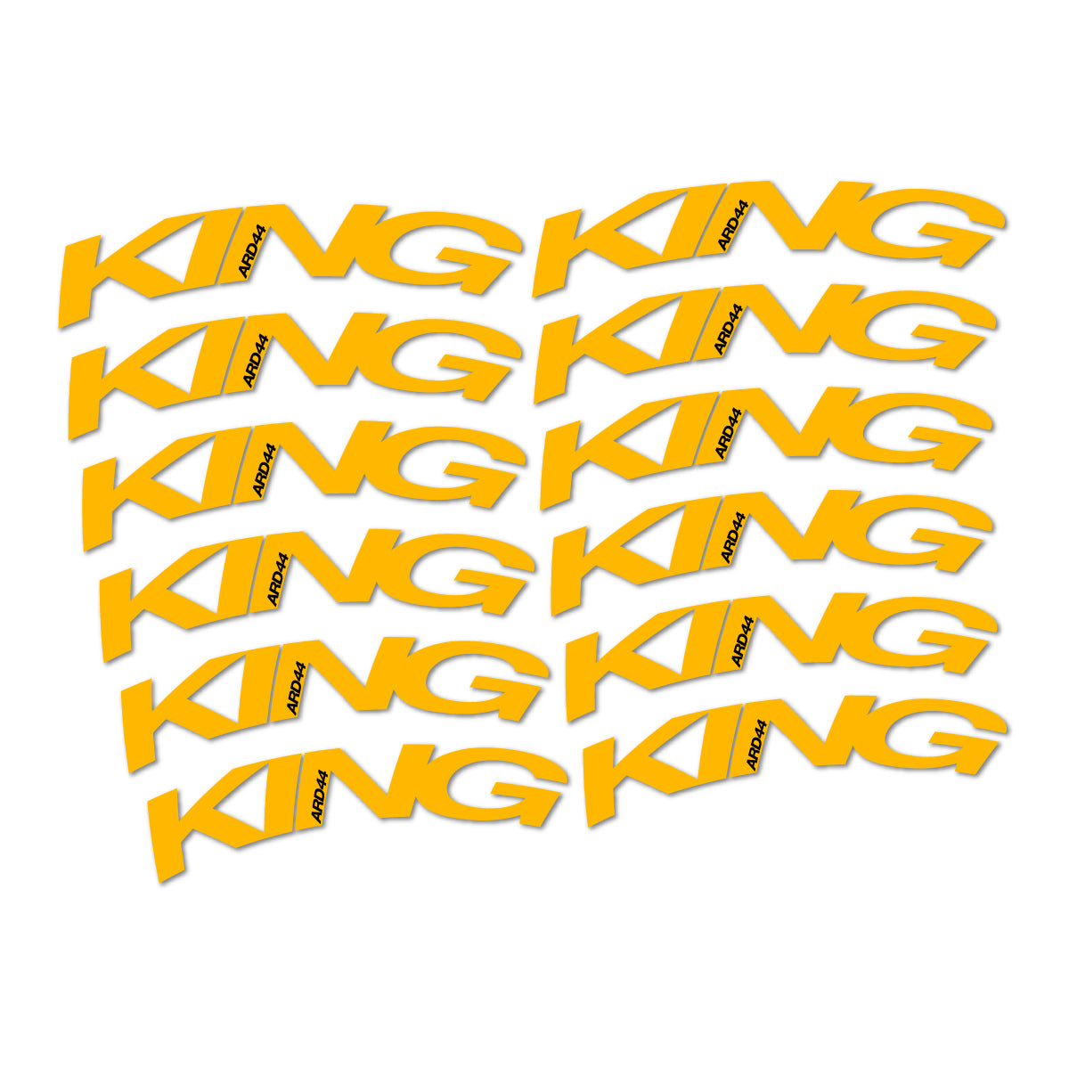 Stickers compatibles Chris King ARD44 2023-2026 pour jantes route – autocollants vinyle - Jaune Moyen