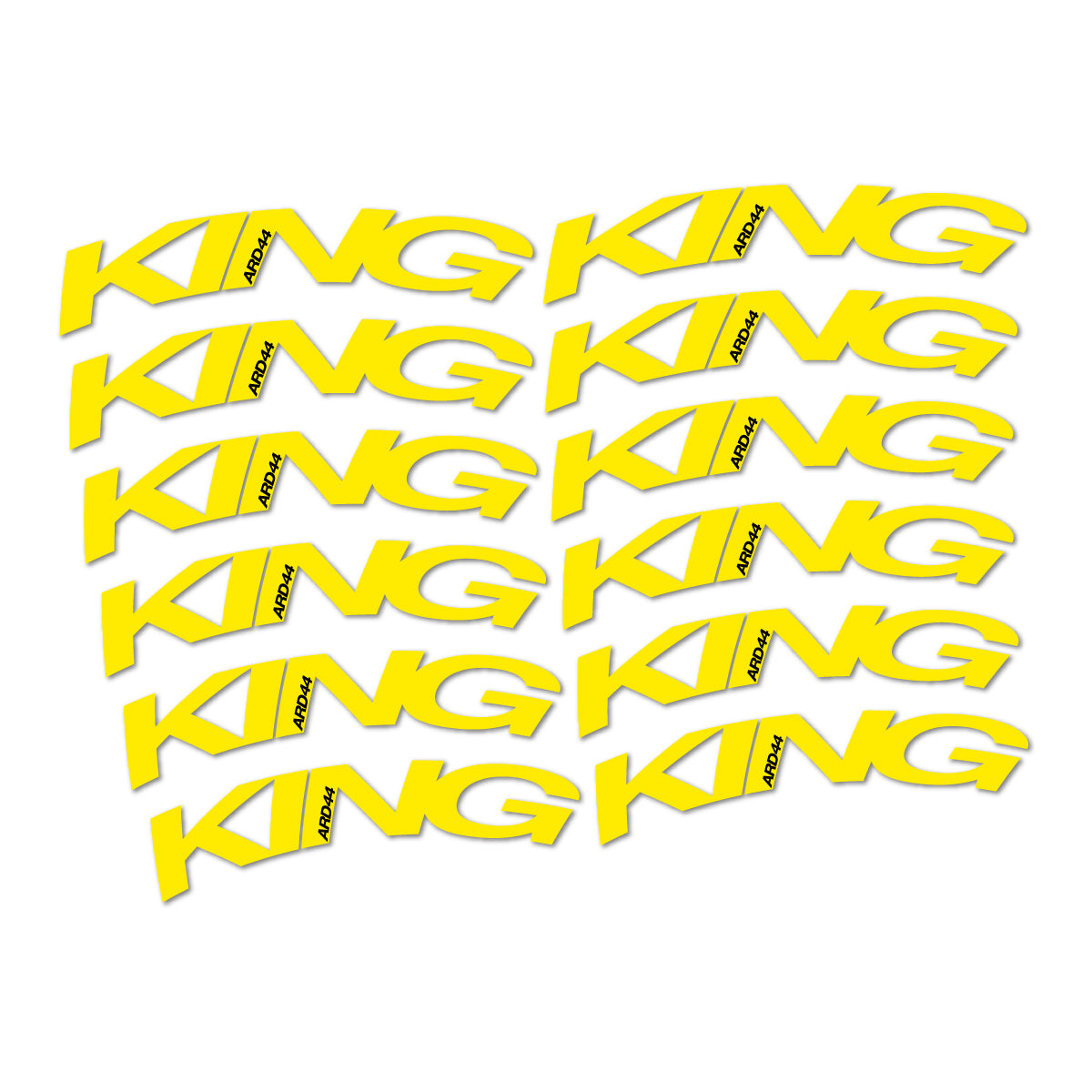 Stickers compatibles Chris King ARD44 2023-2026 pour jantes route – autocollants vinyle - Jaune Vif