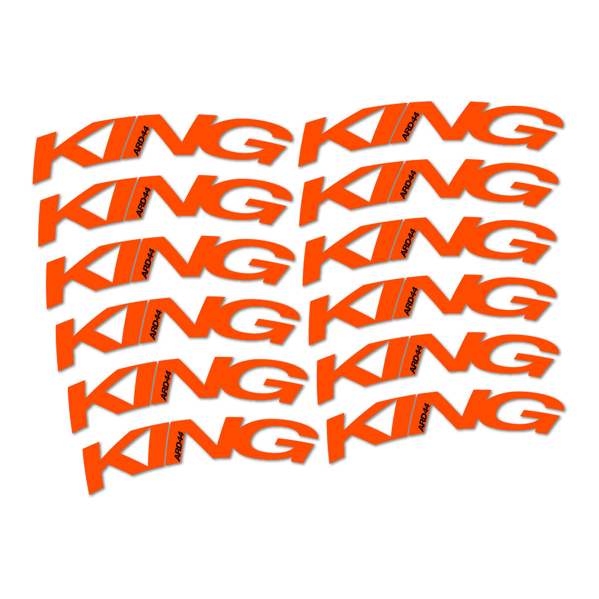 Orange Neon decal for Chris King ARD44 2023-2026 road wheel – bike sticker vinyl