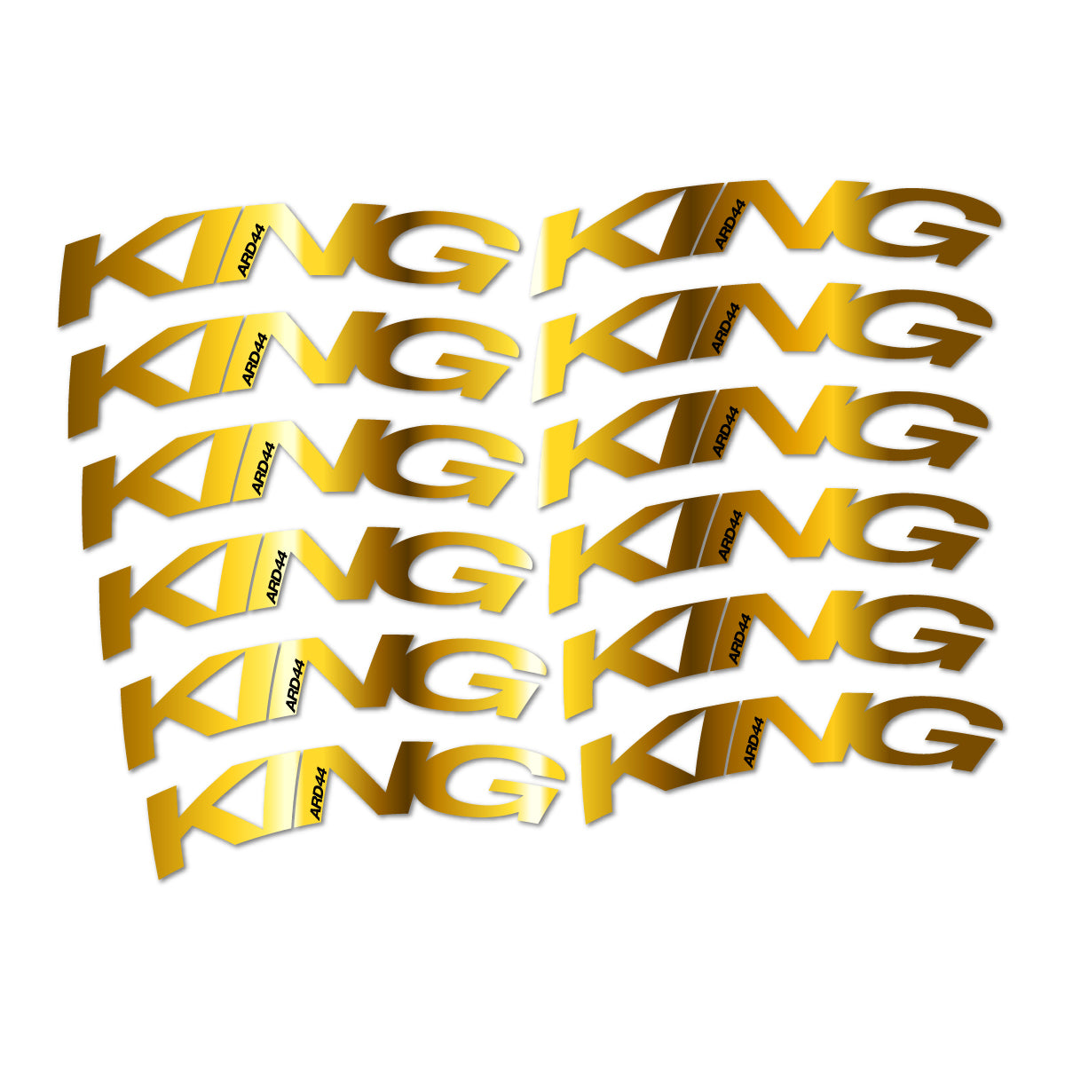 Stickers compatibles Chris King ARD44 2023-2026 pour jantes route – autocollants vinyle - Or Chromé