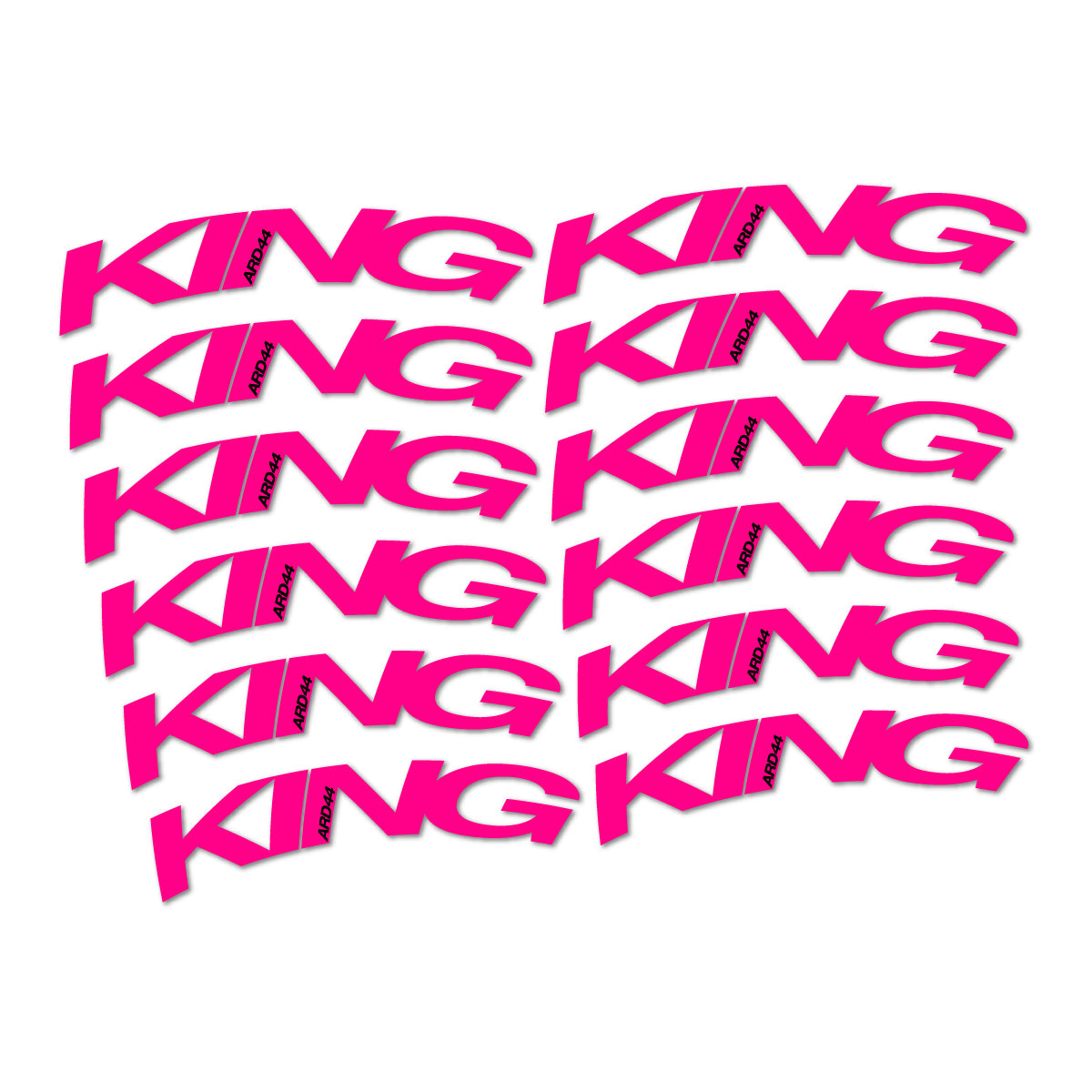 Stickers compatibles Chris King ARD44 2023-2026 pour jantes route – autocollants vinyle - Rose Fluo