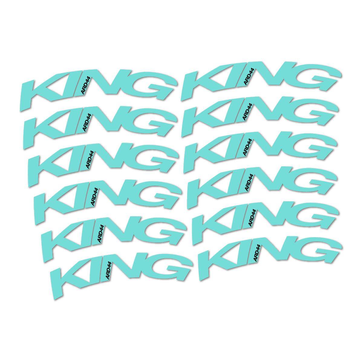 Stickers compatibles Chris King ARD44 2023-2026 pour jantes route – autocollants vinyle - Turquoise Clair