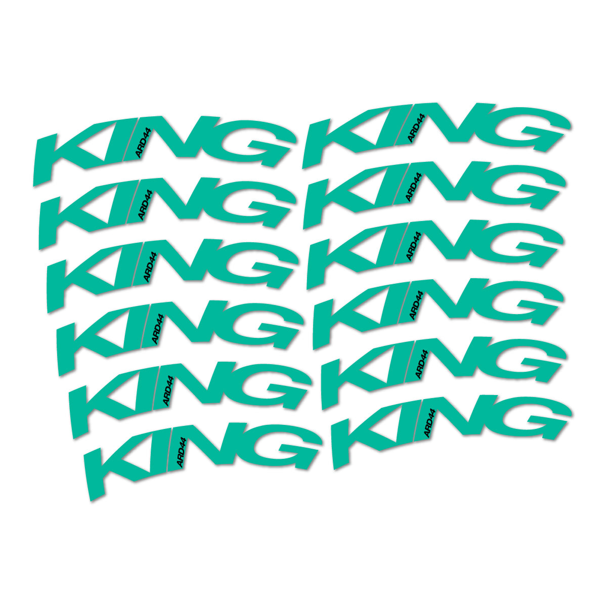 Stickers compatibles Chris King ARD44 2023-2026 pour jantes route – autocollants vinyle - Turquoise Vert