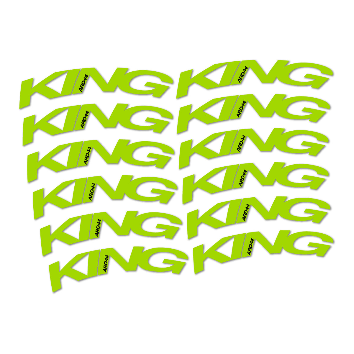 Stickers compatibles Chris King ARD44 2023-2026 pour jantes route – autocollants vinyle - Vert Citron