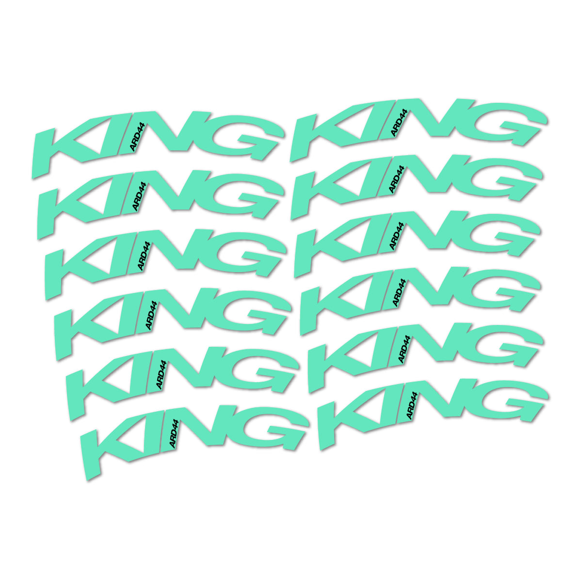 Stickers compatibles Chris King ARD44 2023-2026 pour jantes route – autocollants vinyle - Vert Menthe