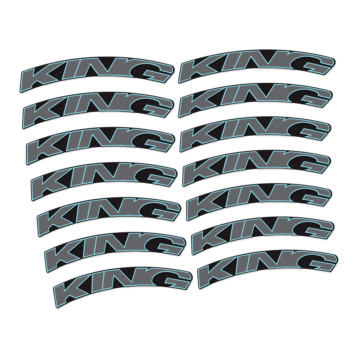 Stickers compatibles Chris King GRD23 2023-2026 pour jantes route – autocollants vinyle - Cyan Glacier
