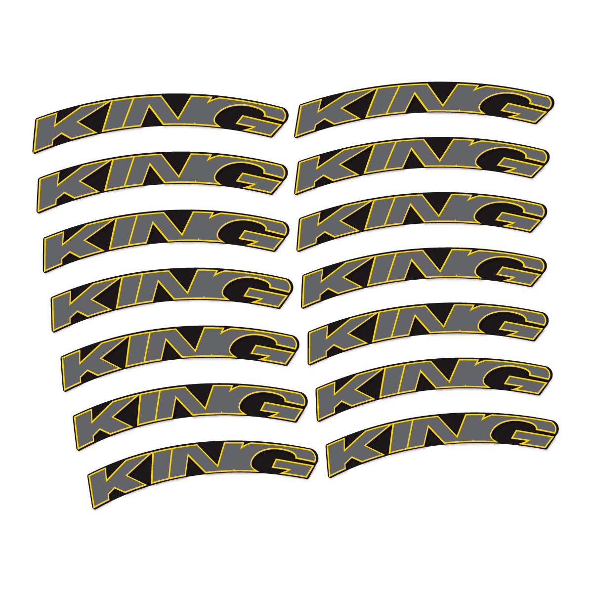 Stickers compatibles Chris King GRD23 2023-2026 pour jantes route – autocollants vinyle - Jaune Banane