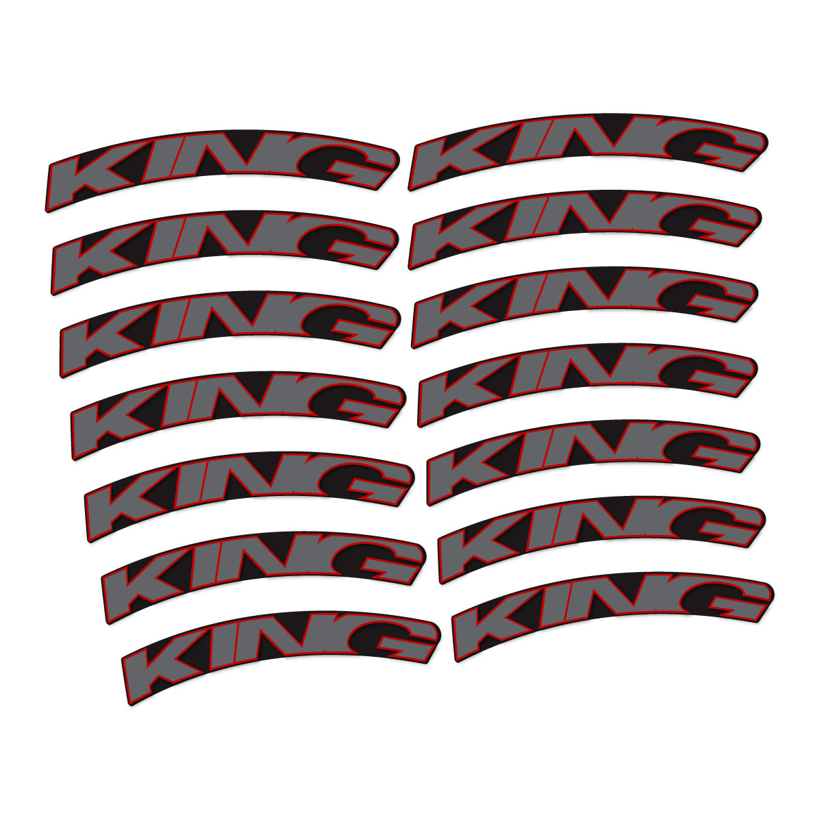 Medium Red decal for Chris King GRD23 2023-2026 road wheel – bike sticker vinyl