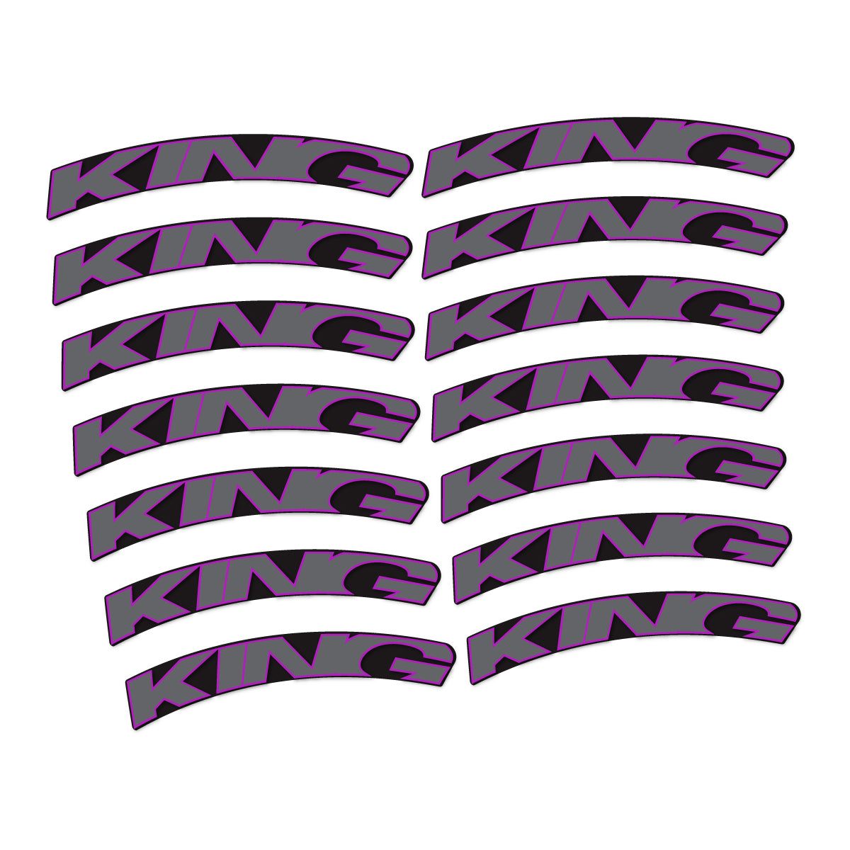 Stickers compatibles Chris King GRD23 2023-2026 pour jantes route – autocollants vinyle - Rose Violet