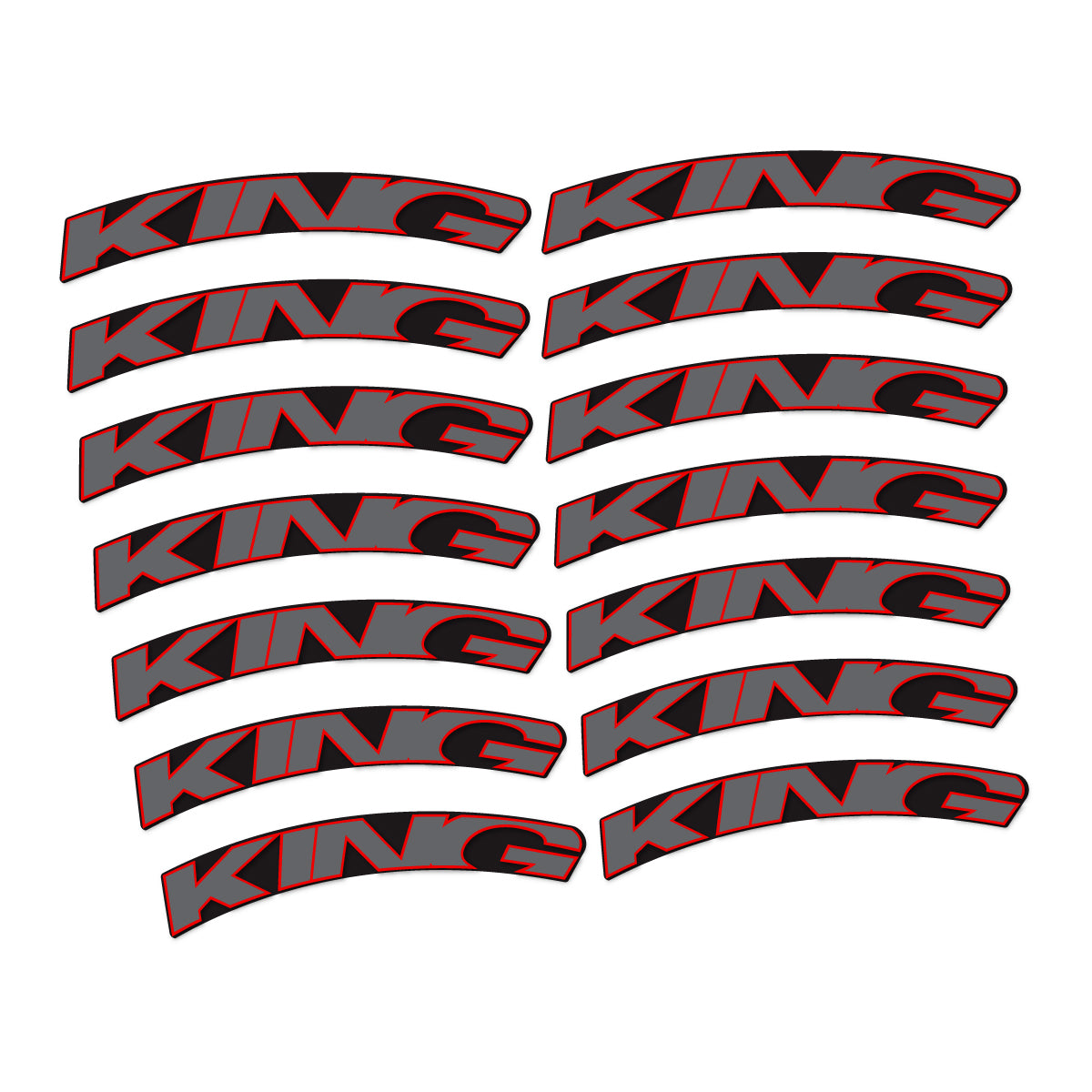 Stickers compatibles Chris King GRD23 2023-2026 pour jantes route – autocollants vinyle - Rouge