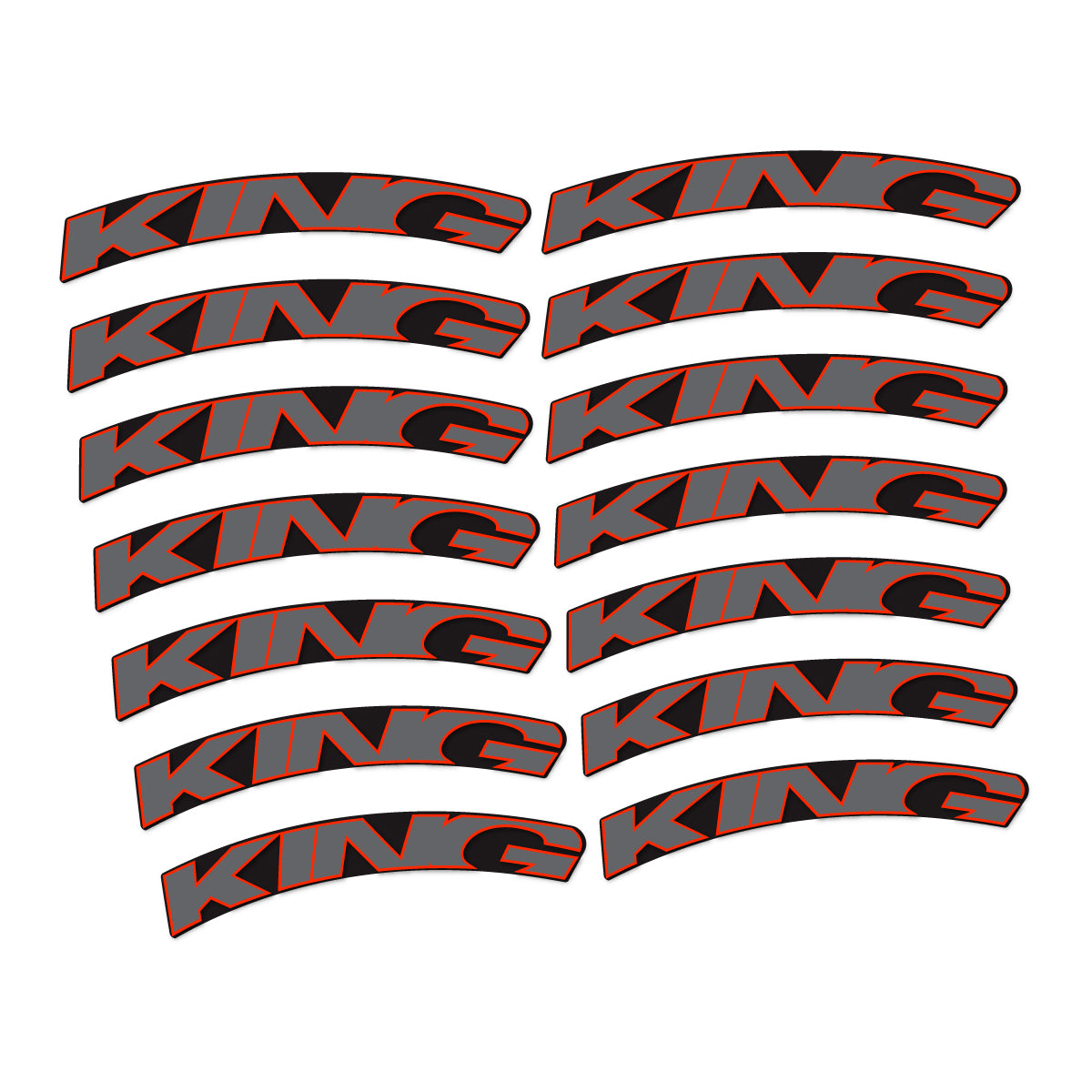 Stickers compatibles Chris King GRD23 2023-2026 pour jantes route – autocollants vinyle - Rouge Fluo