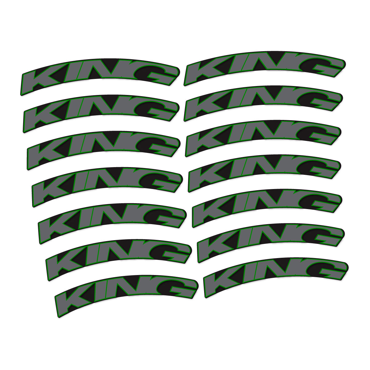 Stickers compatibles Chris King GRD23 2023-2026 pour jantes route – autocollants vinyle - Vert Moyen