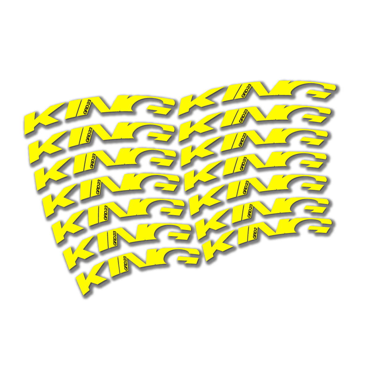 Lemon Yellow decal for Chris King GRD23 2023-2026 road wheel – bike sticker vinyl
