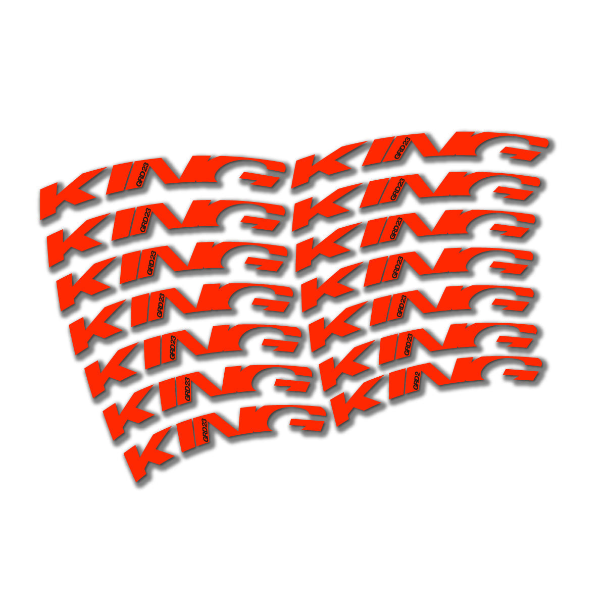Neon Red decal for Chris King GRD23 2023-2026 road wheel – bike sticker vinyl