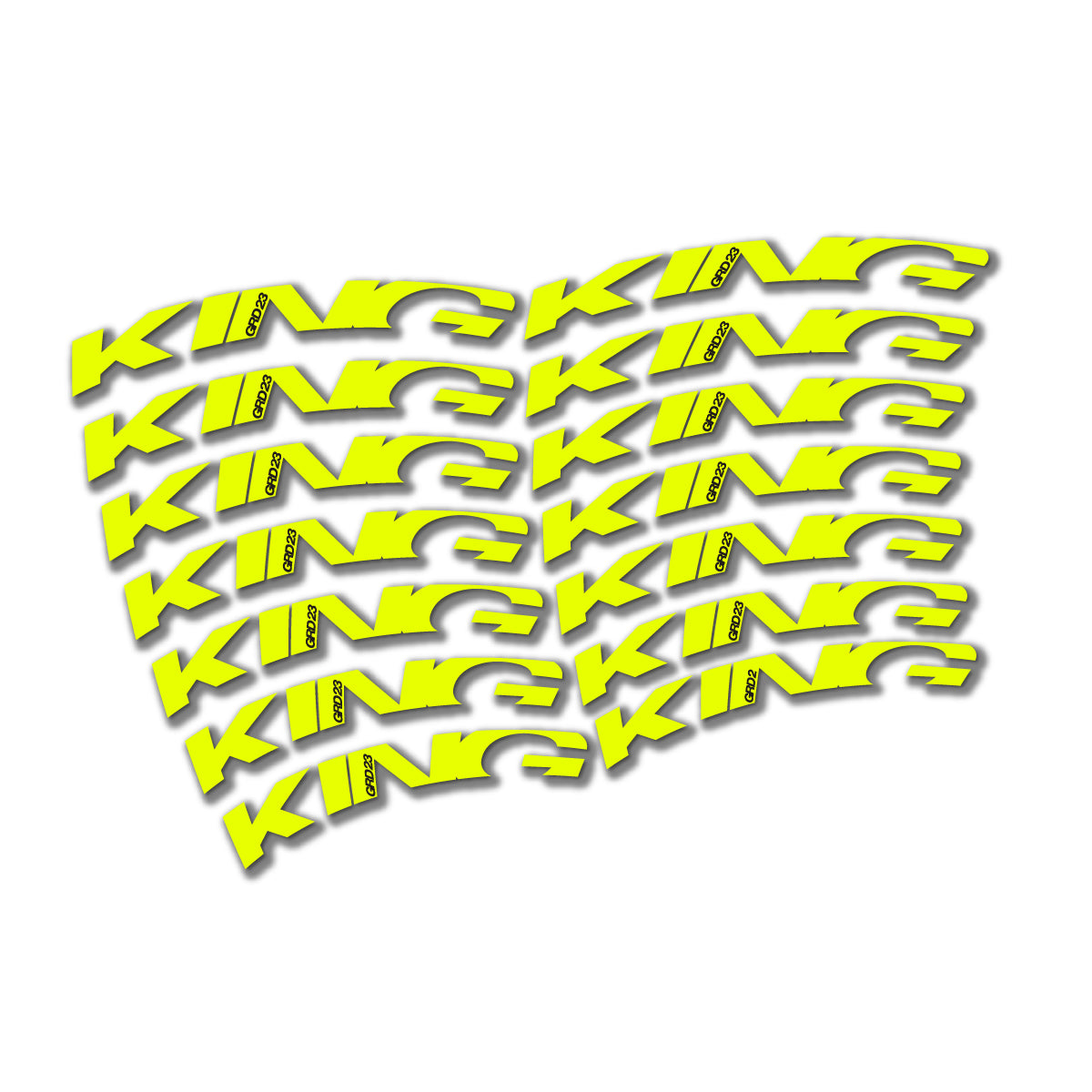 Neon Yellow decal for Chris King GRD23 2023-2026 road wheel – bike sticker vinyl