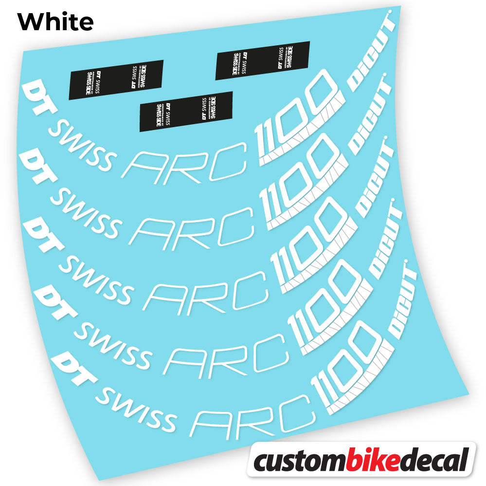 White decal for DT Swiss ARC 1100 Dicut 80 road wheel 80mm – bike sticker vinyl
