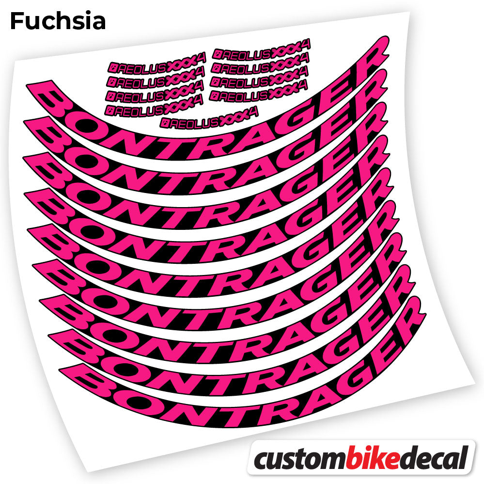 Fuchsia decal for Bontrager Aeolus XXX4 Disc road wheel 45mm – bike sticker vinyl