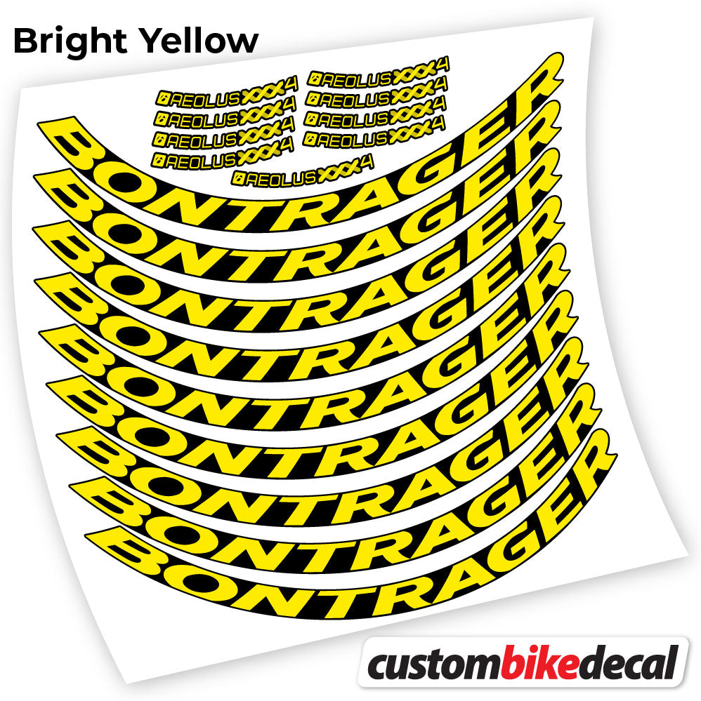 Yellow decal for Bontrager Aeolus XXX4 Disc road wheel 45mm – bike sticker vinyl