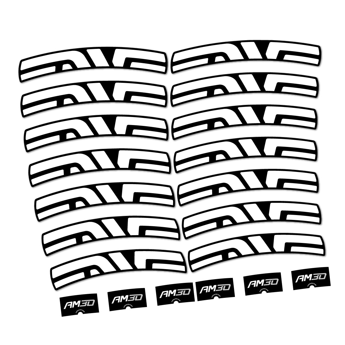 Stickers compatibles Envx AM30 2026 pour jantes route – autocollants vinyle - Blanc