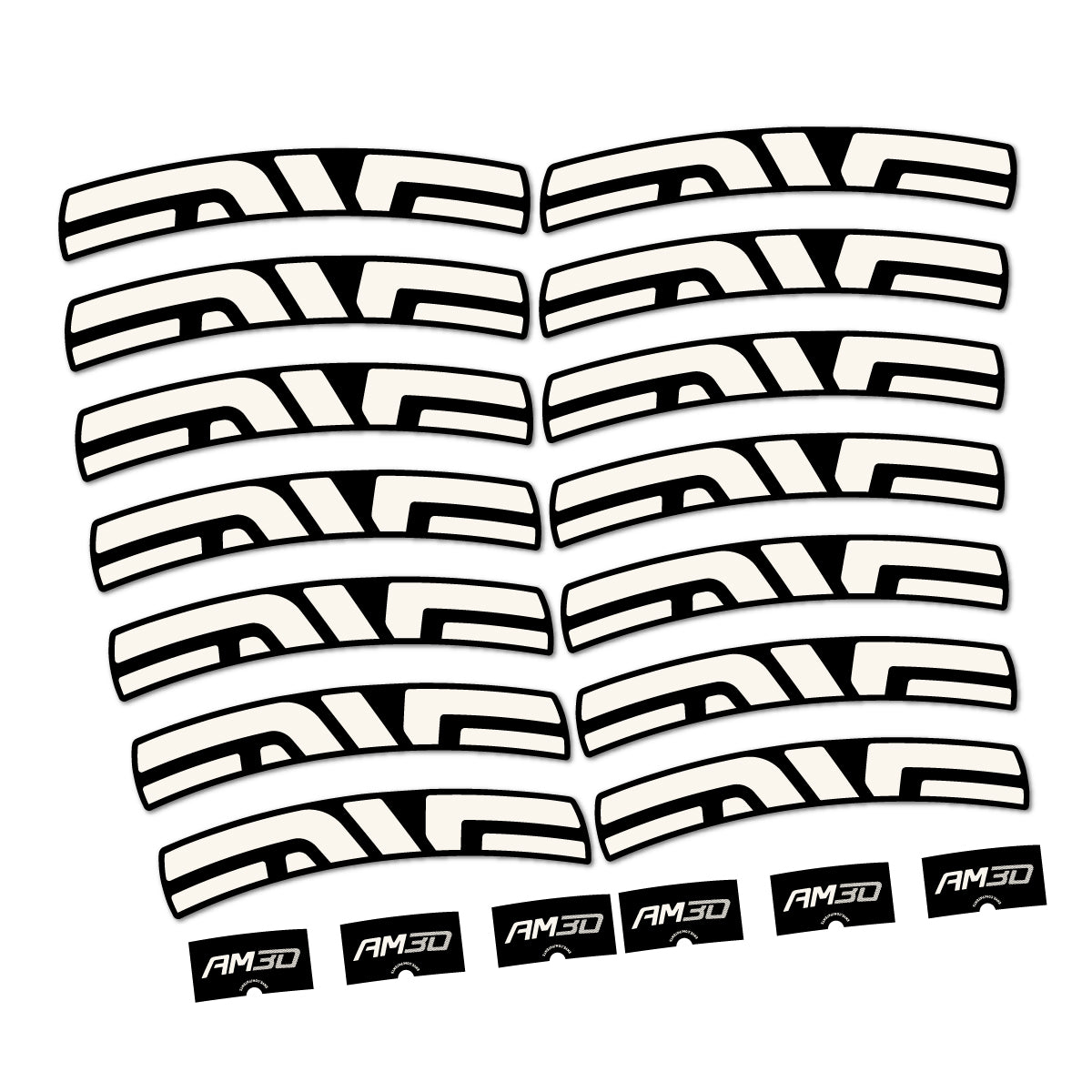 Stickers compatibles Envx AM30 2026 pour jantes route – autocollants vinyle - Blanc Cassé