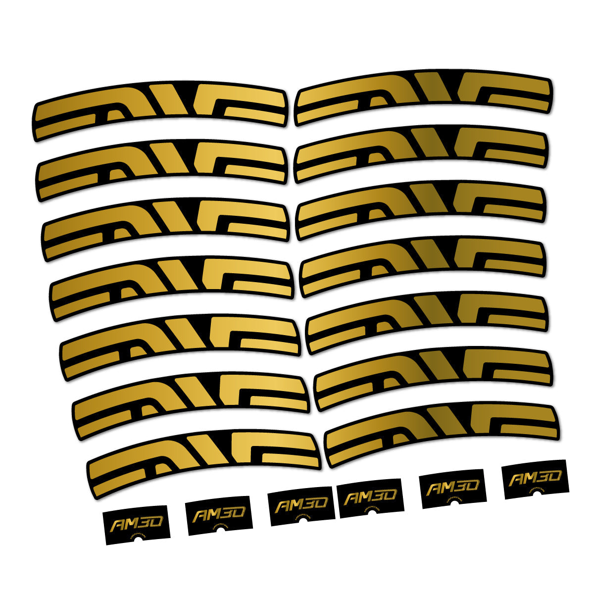Gold decal for Envx AM30 2026 road wheel – bike sticker vinyl
