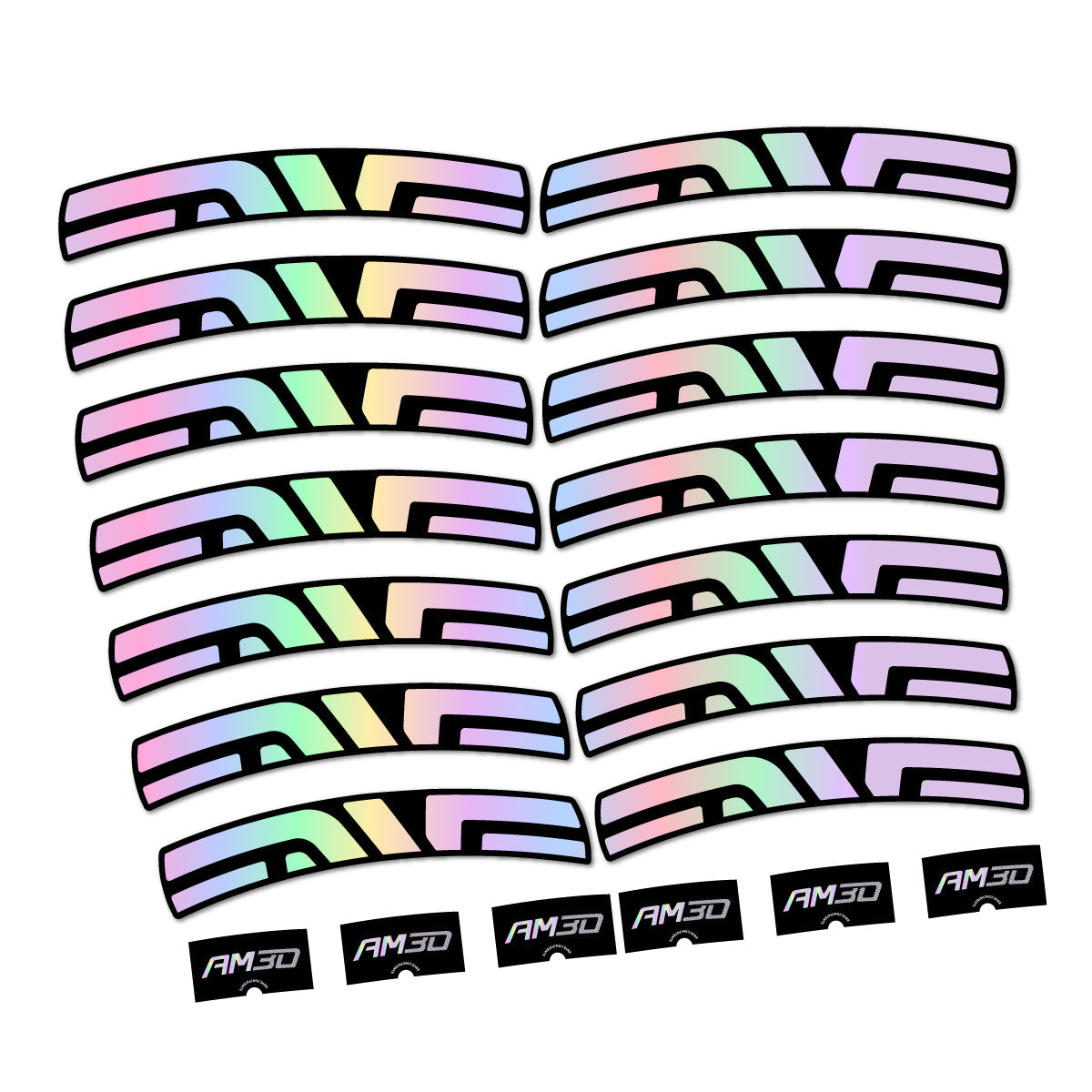 Hollographic decal for Envx AM30 2026 road wheel – bike sticker vinyl