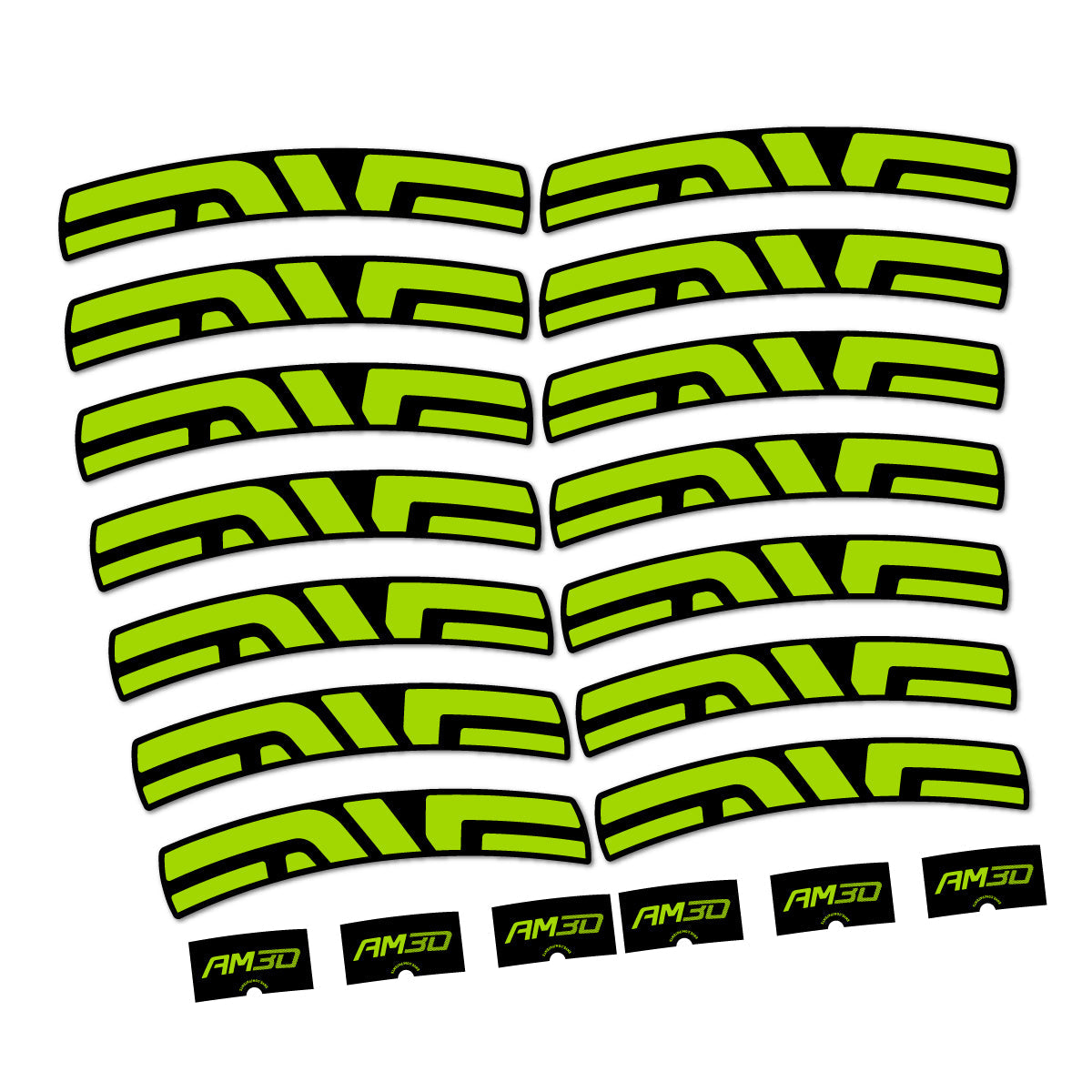 Lime Green decal for Envx AM30 2026 road wheel – bike sticker vinyl