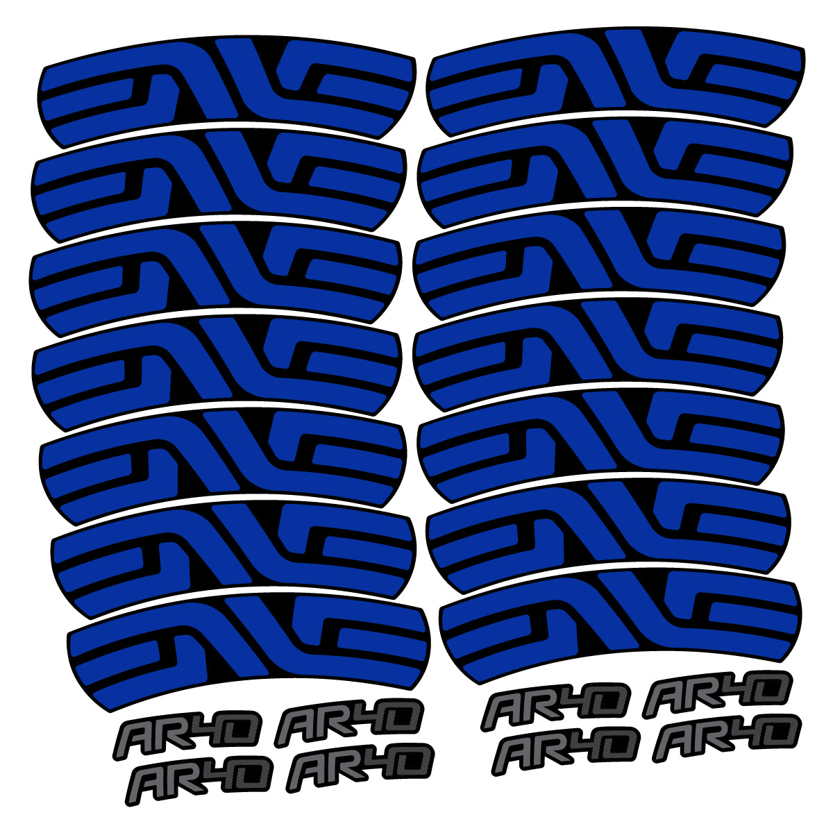Stickers compatibles Envx AR40 2026 pour jantes route 40 mm – autocollants vinyle - Bleu Outremer