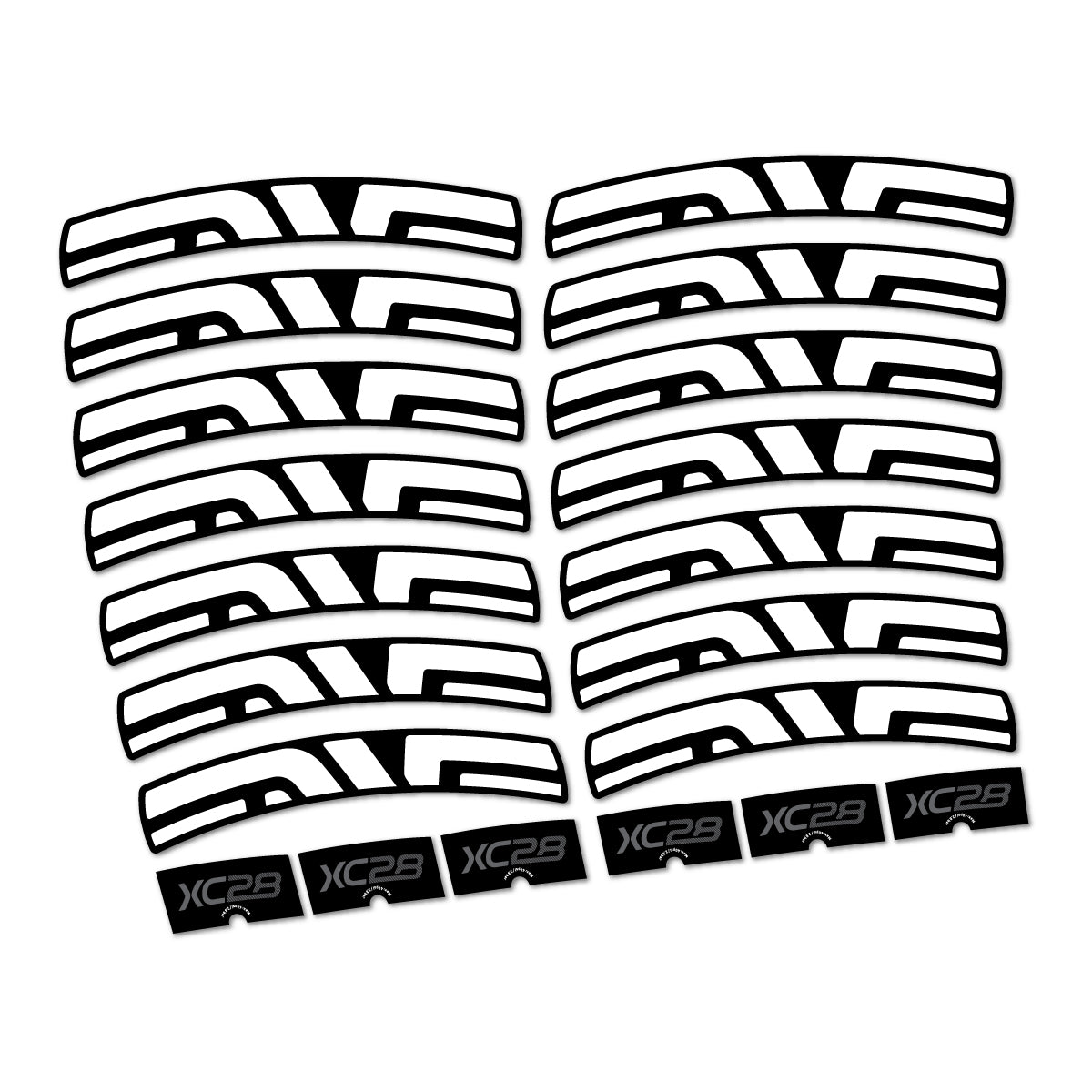 Stickers compatibles Envx XC28 2026 pour jantes route – autocollants vinyle - Blanc