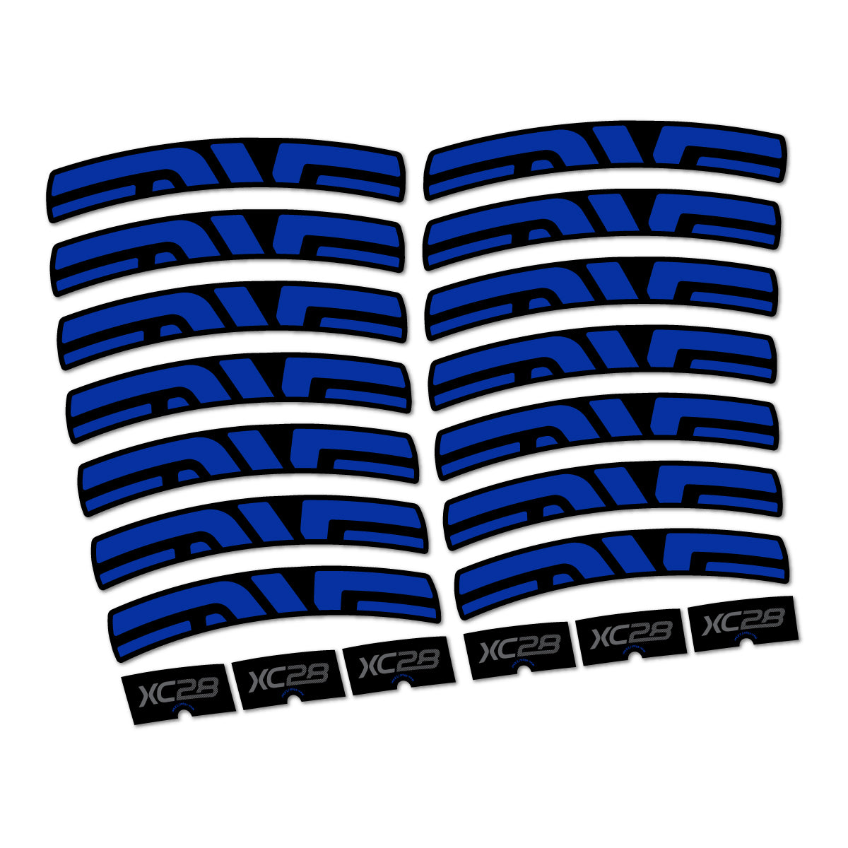 Stickers compatibles Envx XC28 2026 pour jantes route – autocollants vinyle - Bleu Outremer