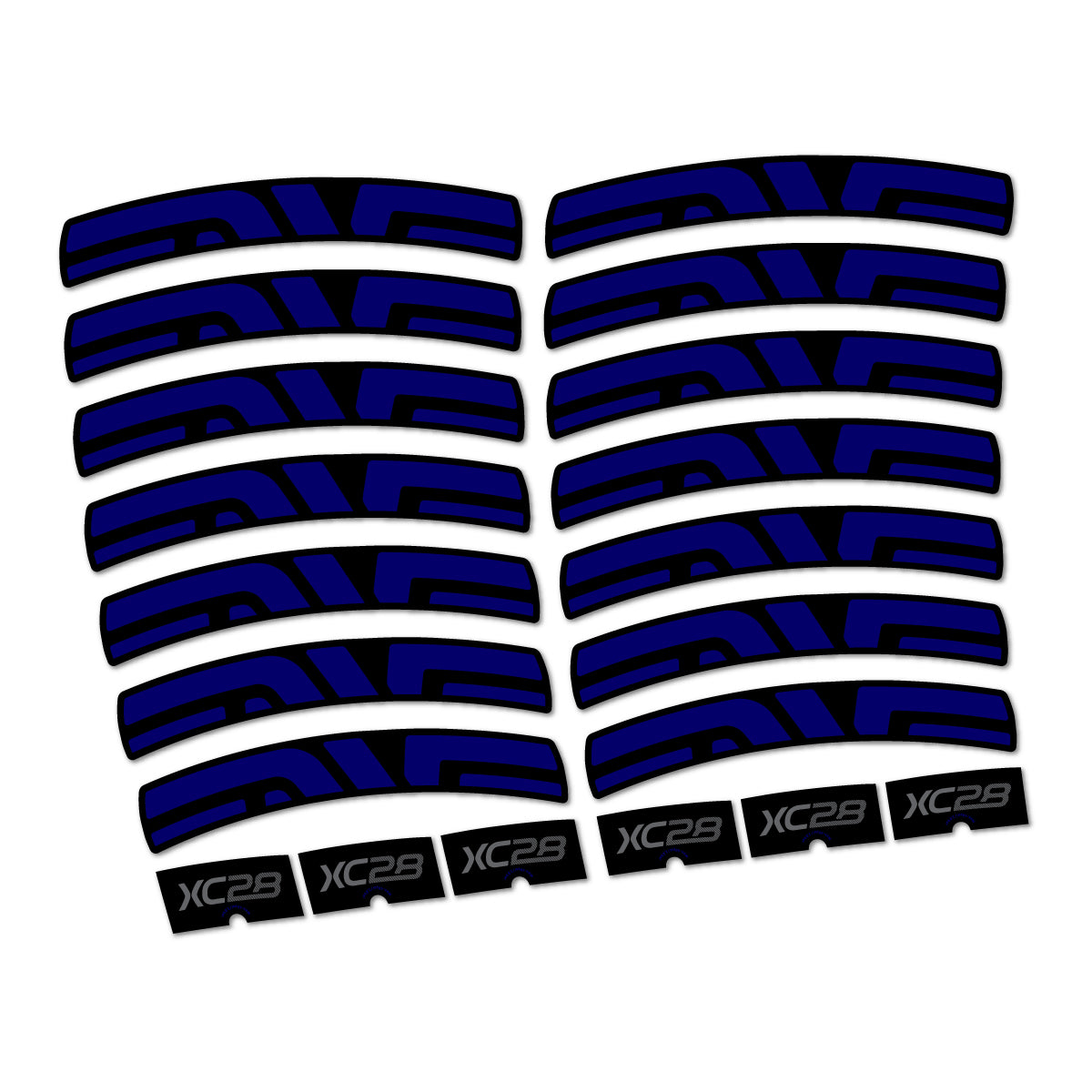 Stickers compatibles Envx XC28 2026 pour jantes route – autocollants vinyle - Bleu Scandinave