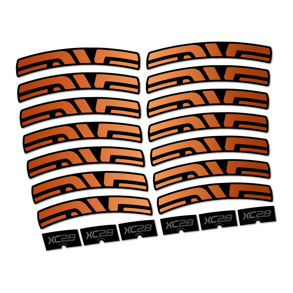 Stickers compatibles Envx XC28 2026 pour jantes route – autocollants vinyle - Bronze