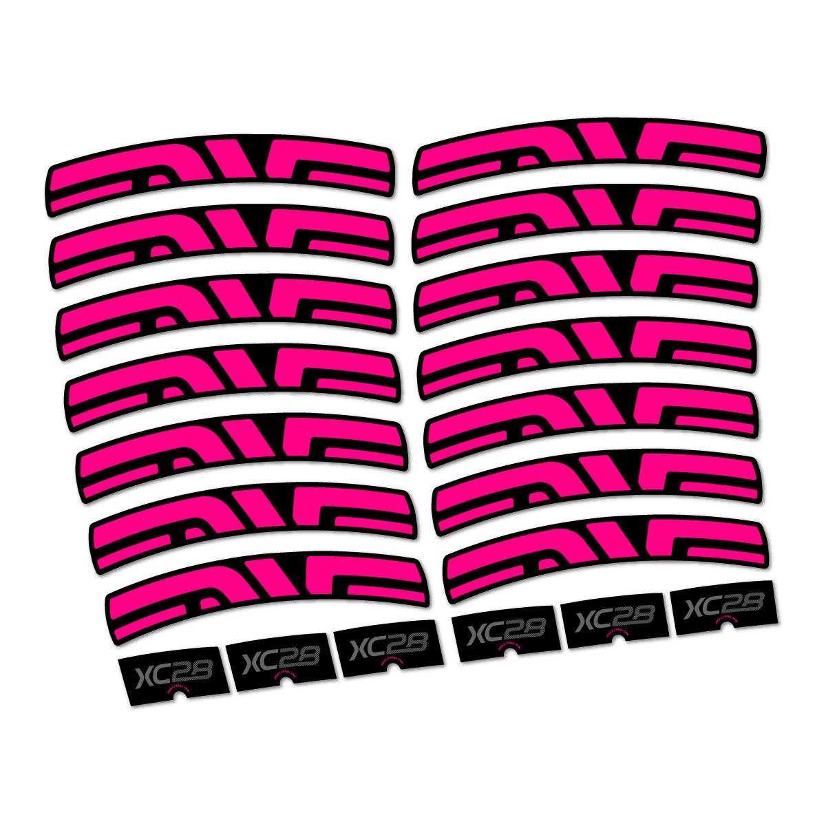 Stickers compatibles Envx XC28 2026 pour jantes route – autocollants vinyle - Fuchsia
