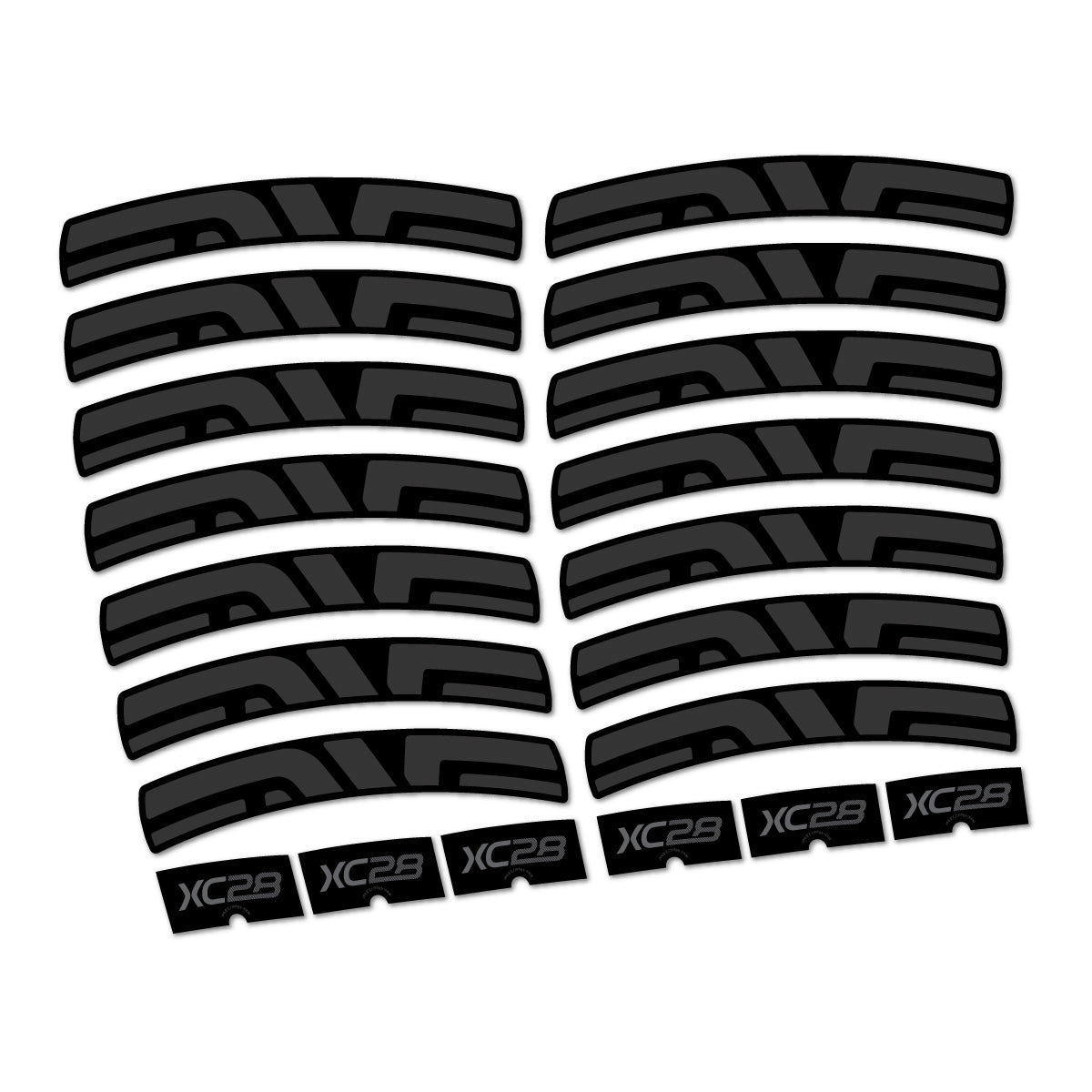 Stickers compatibles Envx XC28 2026 pour jantes route – autocollants vinyle - Gris Anthracite