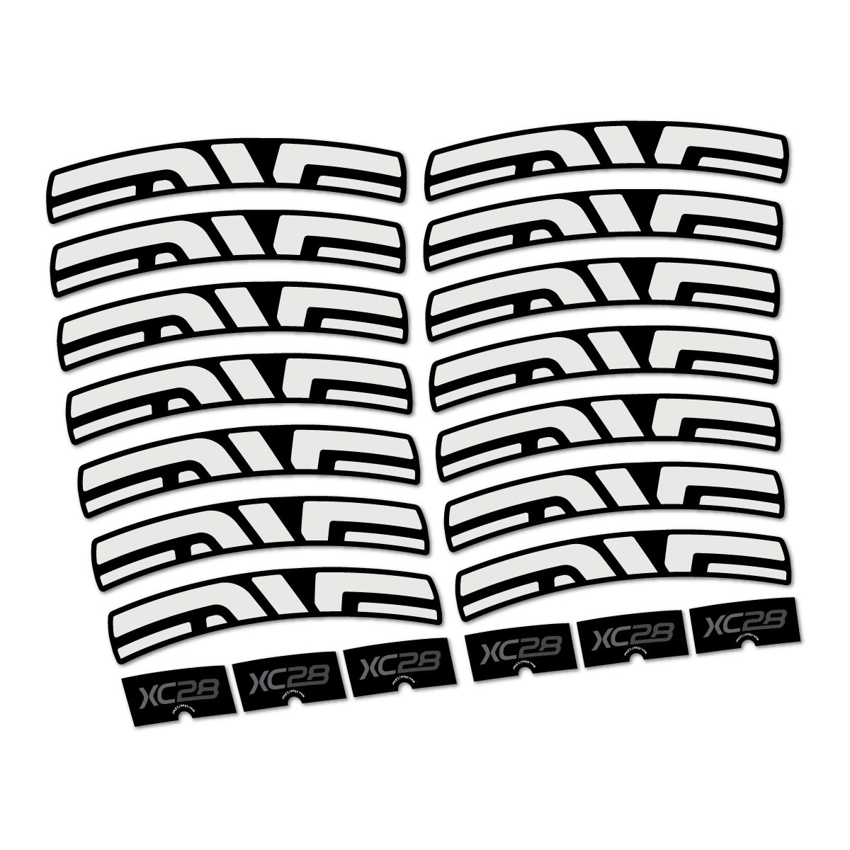 Stickers compatibles Envx XC28 2026 pour jantes route – autocollants vinyle - Gris Perle