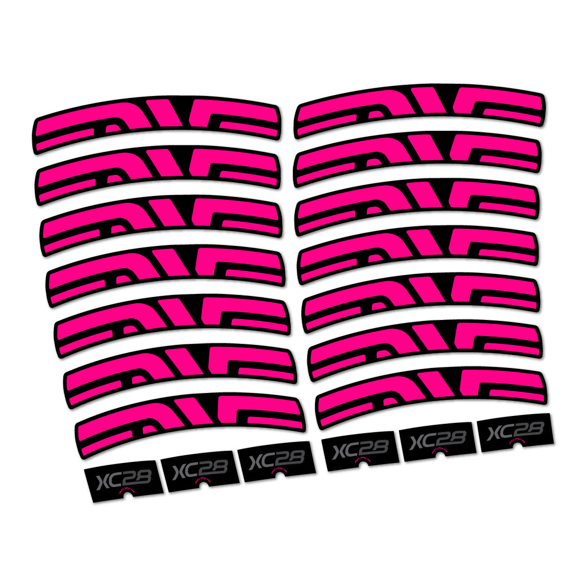 Neon Pink decal for Envx XC28 2026 road wheel – bike sticker vinyl