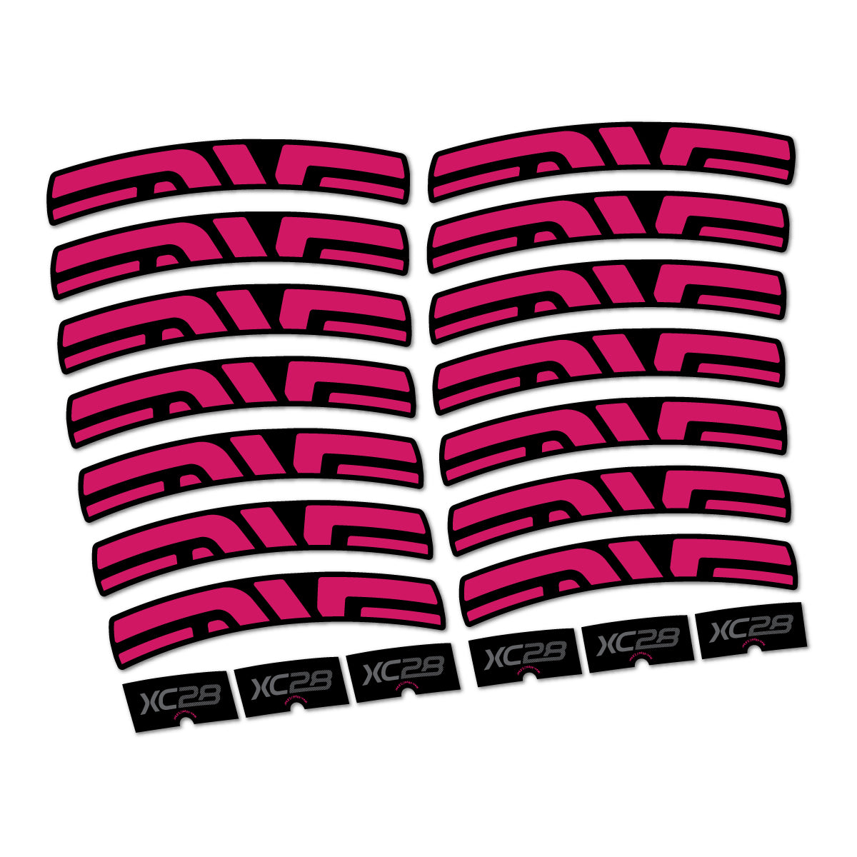 Stickers compatibles Envx XC28 2026 pour jantes route – autocollants vinyle - Rose Foncé