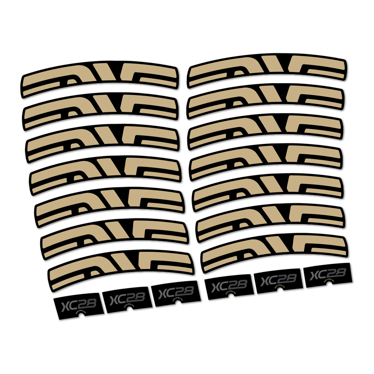 Stickers compatibles Envx XC28 2026 pour jantes route – autocollants vinyle - Sable