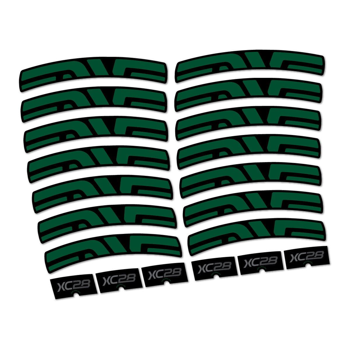 Stickers compatibles Envx XC28 2026 pour jantes route – autocollants vinyle - Vert Foncé
