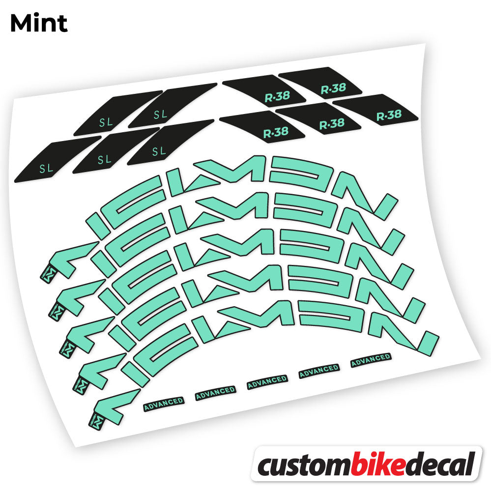 Mint decal for Newmen Advanced SL R.38 Carbon road wheel 35mm – bike sticker vinyl