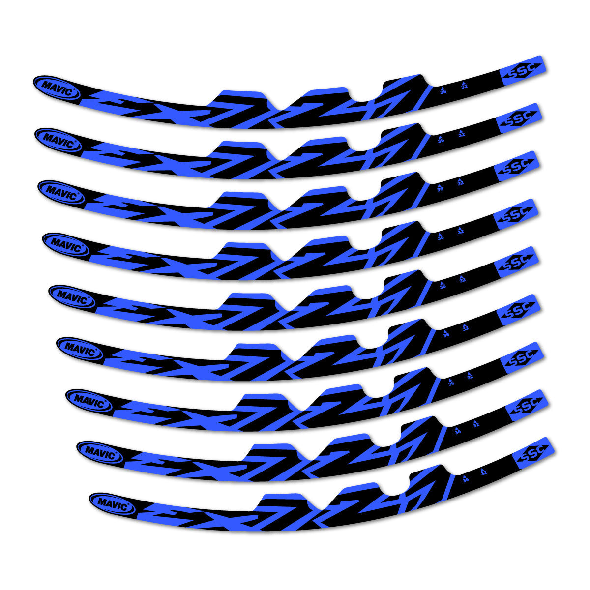 Medium Blue decal for Mavic EX721 2010-2026 road wheel – bike sticker vinyl