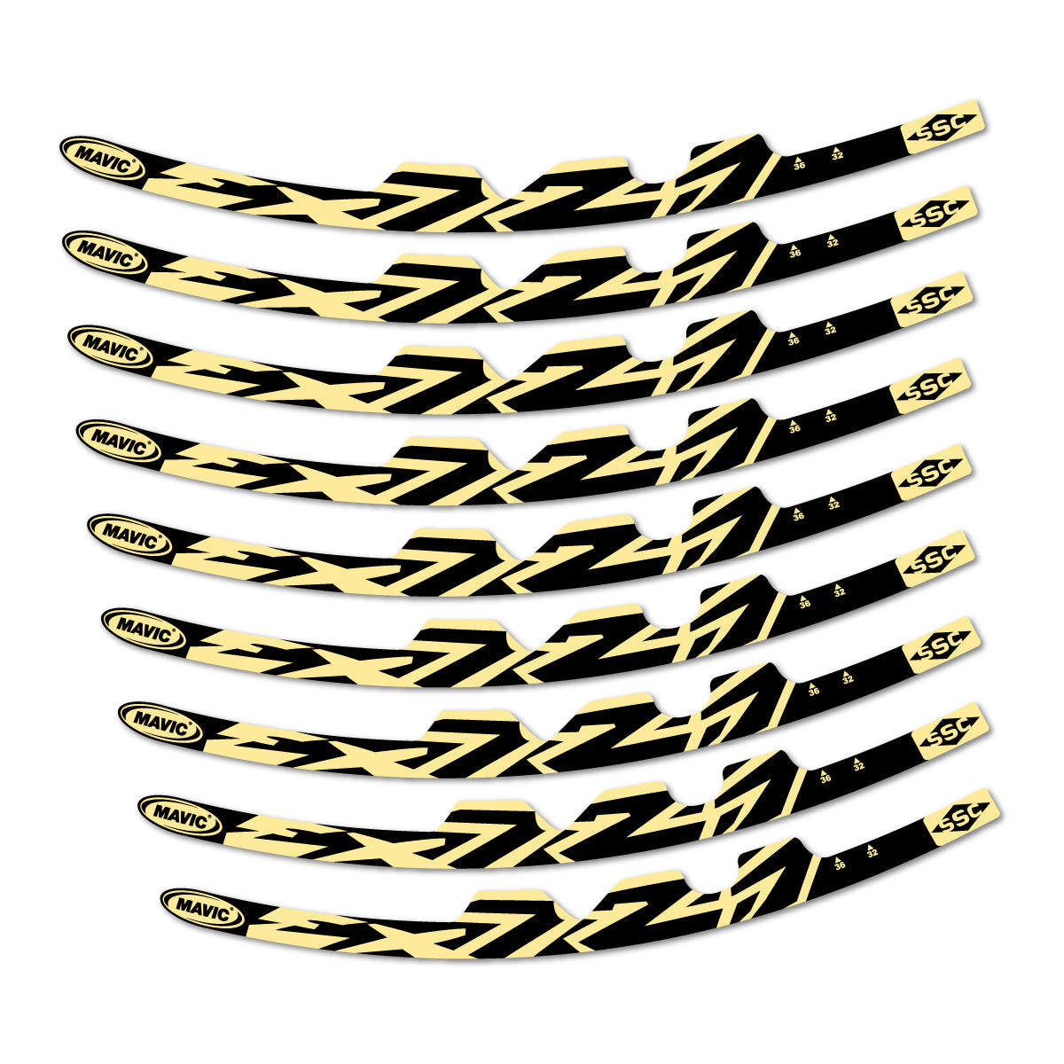 Cream decal for Mavic EX721 2010-2026 road wheel – bike sticker vinyl