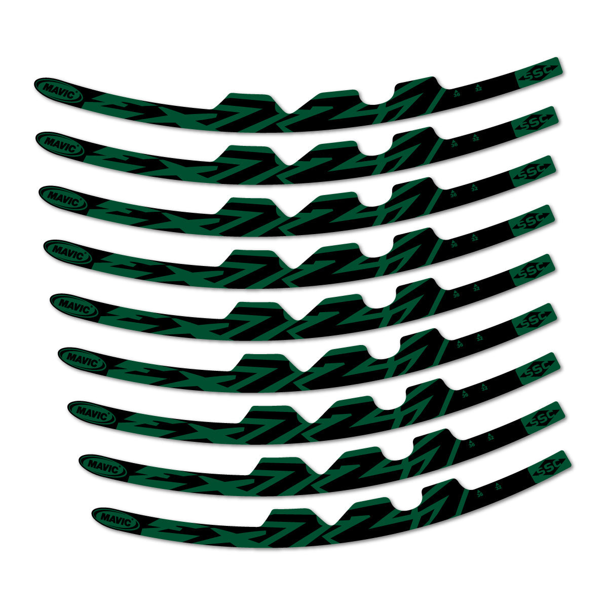 Dark Green decal for Mavic EX721 2010-2026 road wheel – bike sticker vinyl