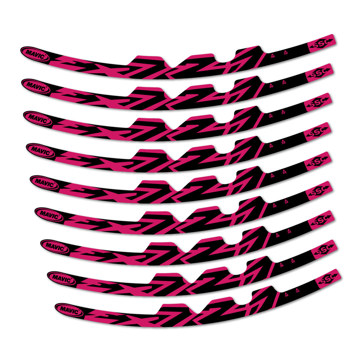 Dark Pink decal for Mavic EX721 2010-2026 road wheel – bike sticker vinyl